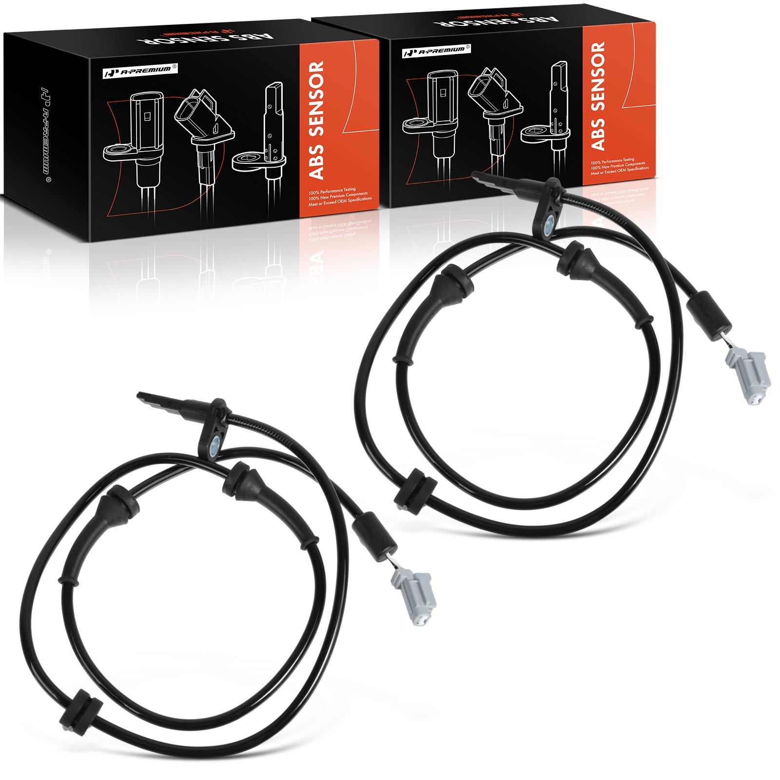 APABS0026 2x Front Driver & Passenger ABS Wheel Speed Sensor