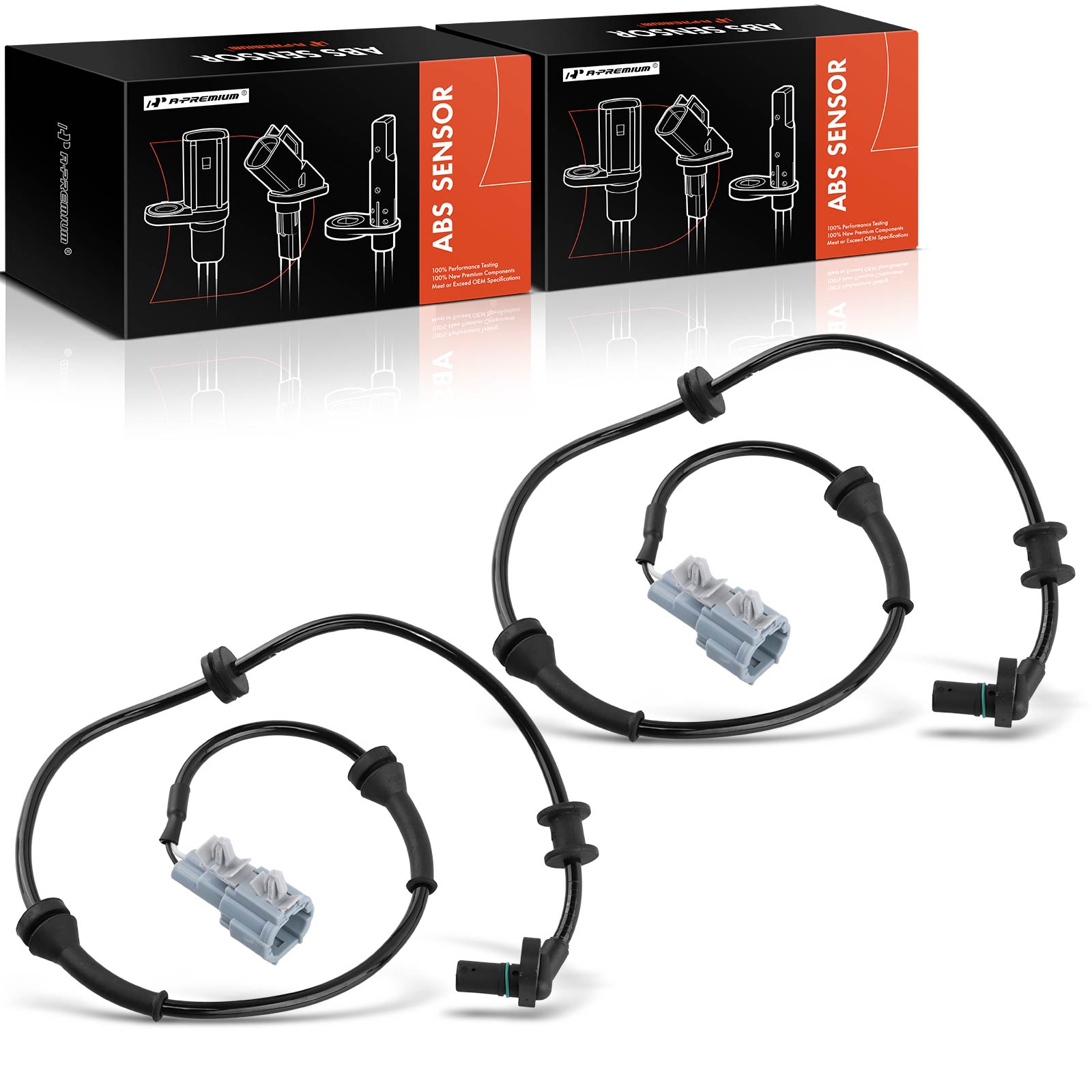 APABS0048 2x Front Driver & Passenger ABS Wheel Speed Sensor