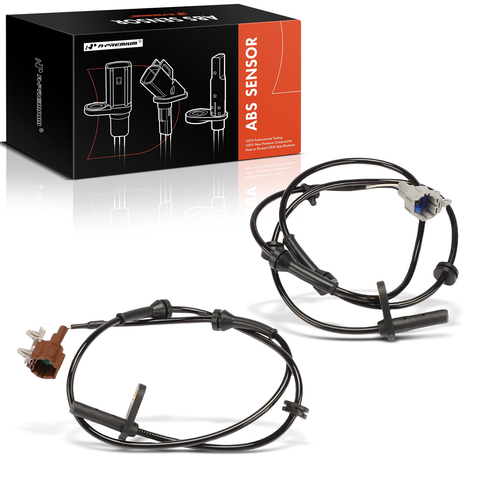 APABS3872 2 Pcs Rear ABS Wheel Speed Sensor