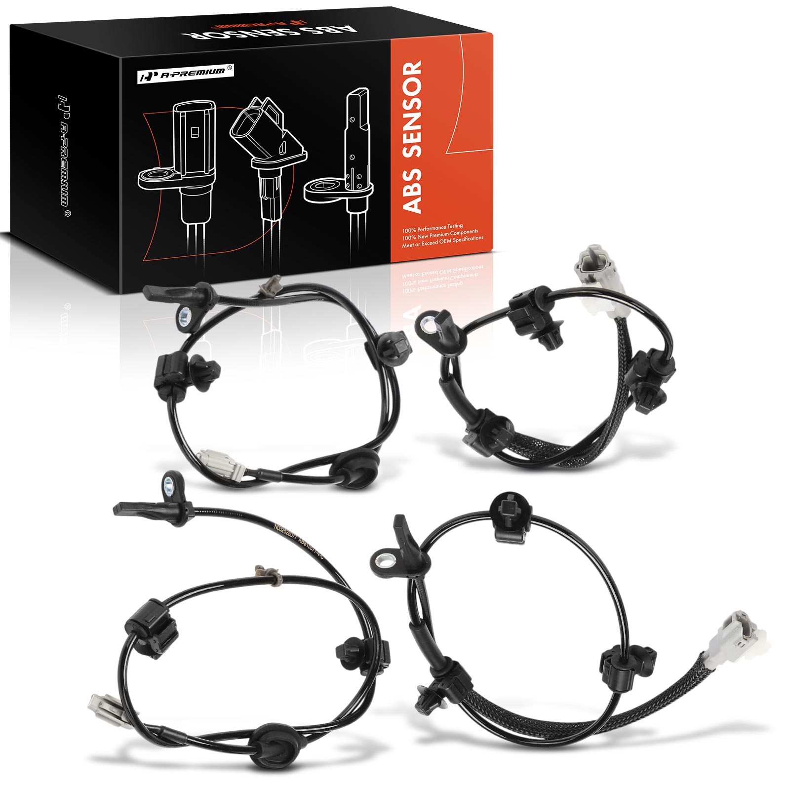 APABS3887 4 Pcs Rear Driver & Passenger ABS Speed Sensor