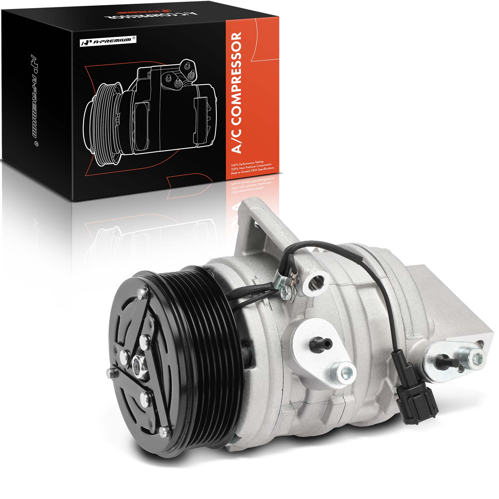 APACC649 AC Compressor with Clutch with 7-Groove Pulley