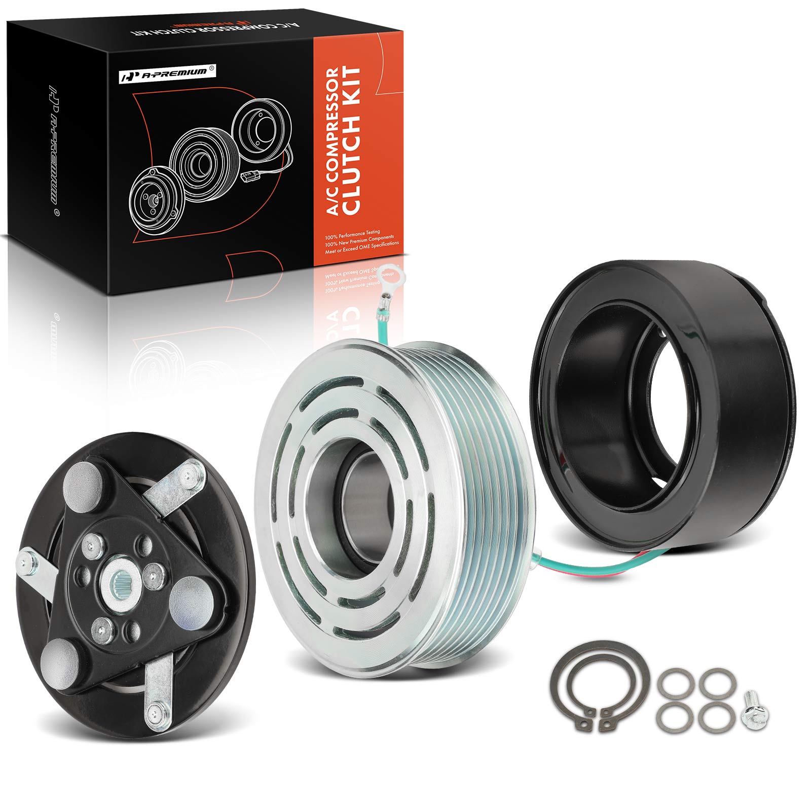 APACK028 AC Compressor Clutch Kit with 7-Groove Pulley