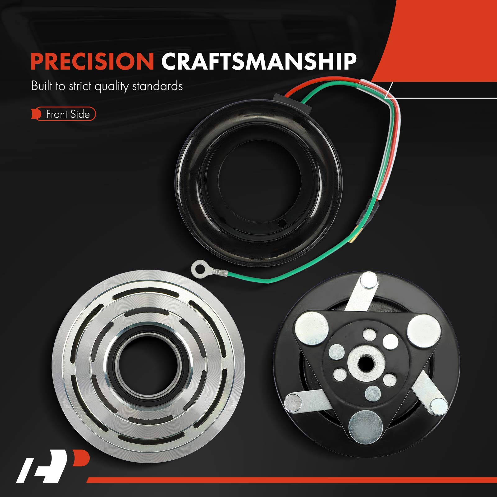 APACK177 AC Compressor Clutch Kit with 7-Groove Pulley - Image 4