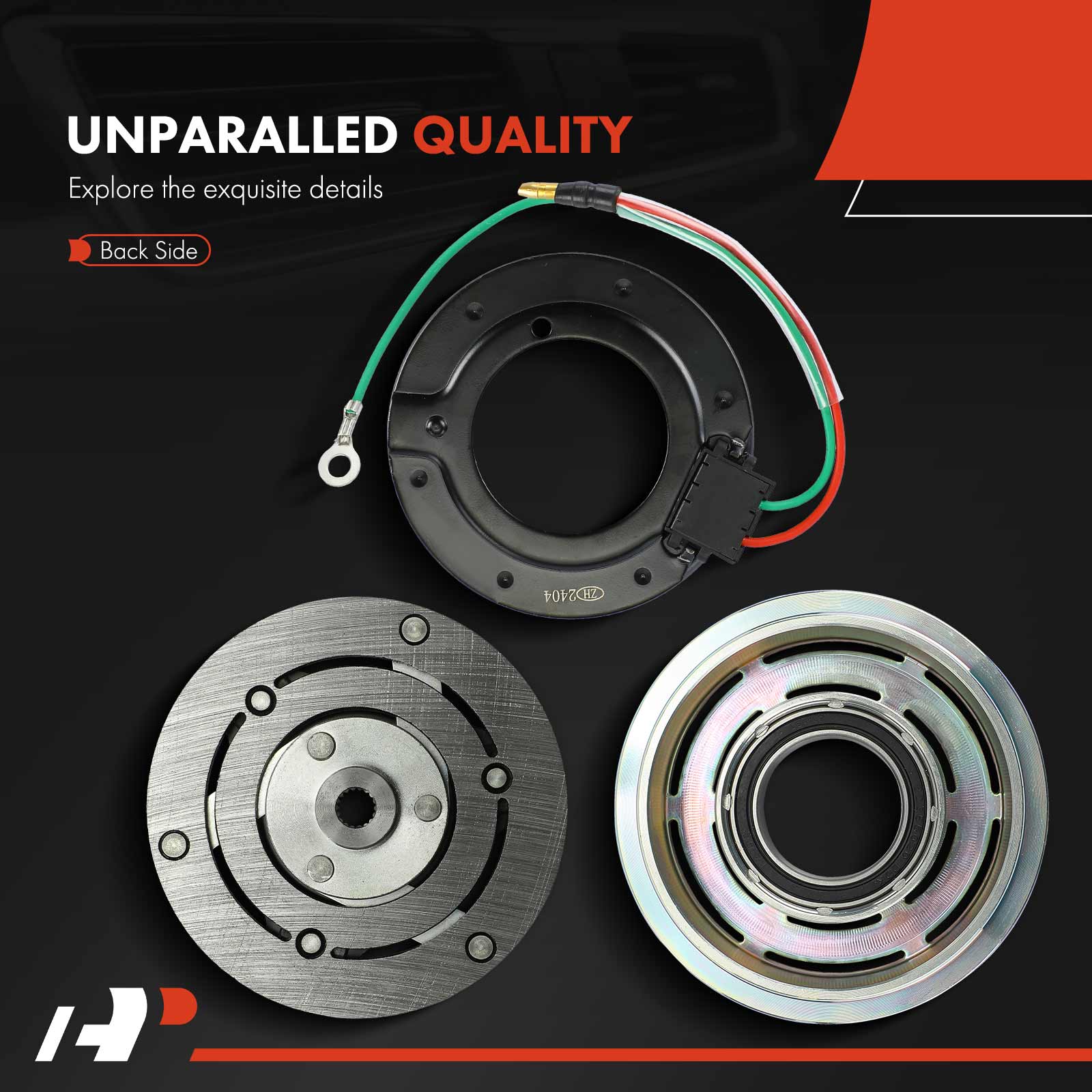 APACK177 AC Compressor Clutch Kit with 7-Groove Pulley - Image 5