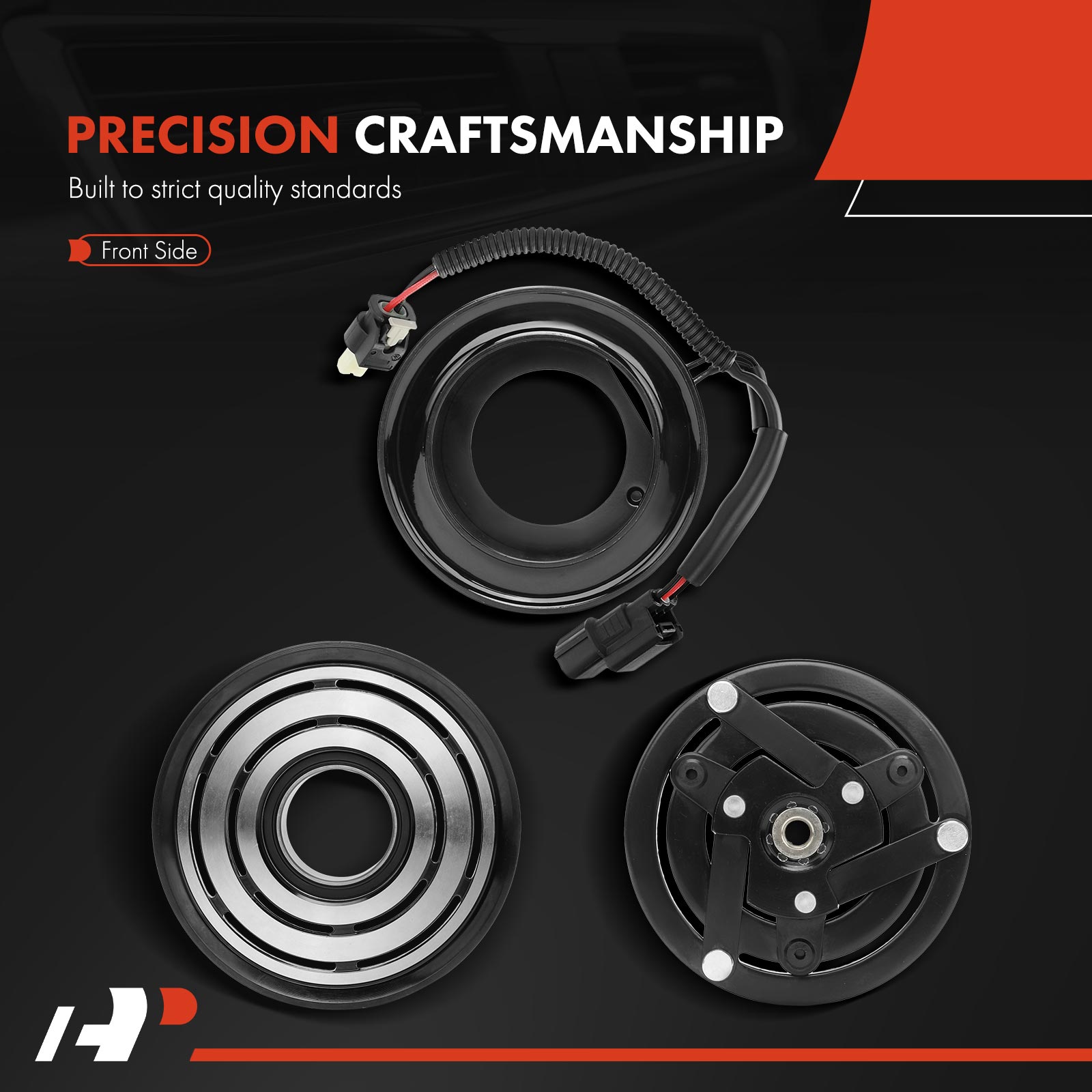 APACK258 AC Compressor Clutch Kit with 7-Groove Pulley - Image 4
