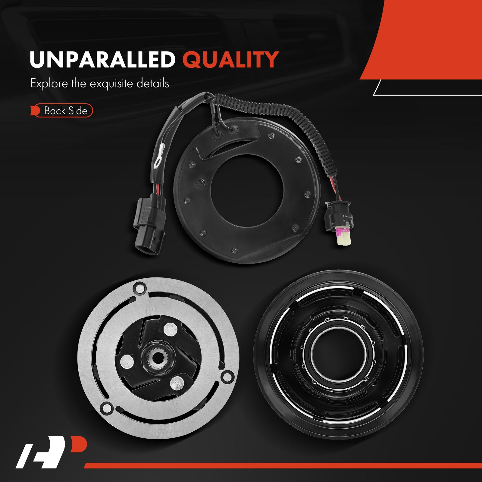 APACK258 AC Compressor Clutch Kit with 7-Groove Pulley - Image 5