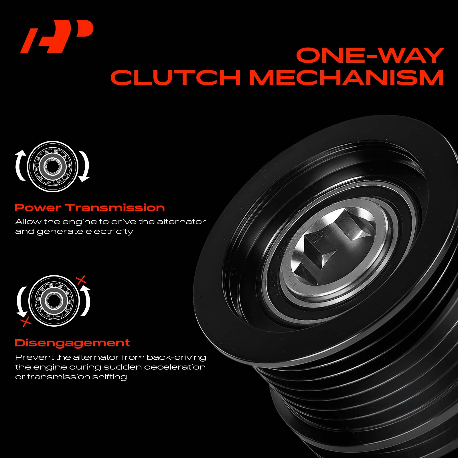 APAFC058 Alternator Clutch Pulley - Image 3