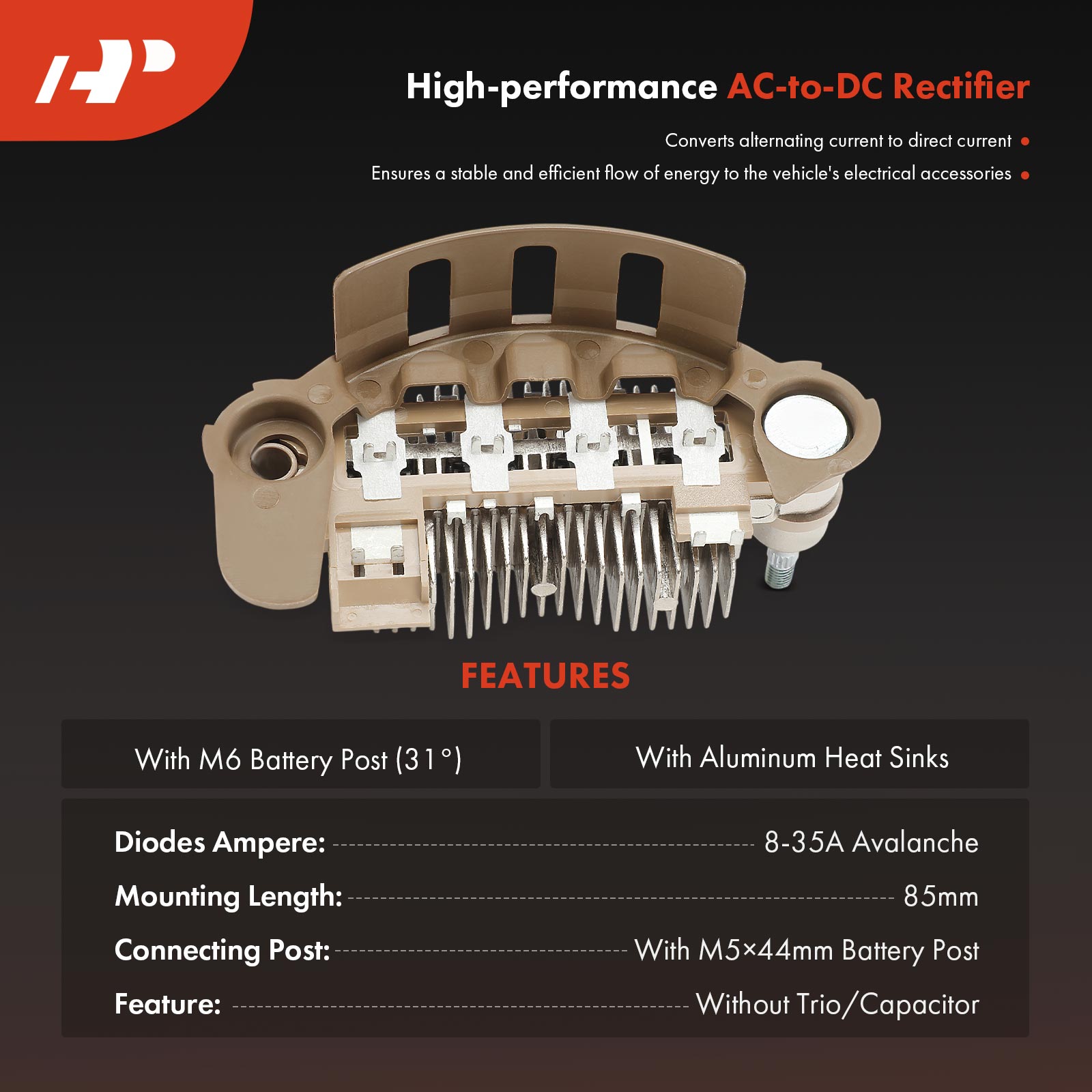 APALR087 Alternator Rectifier - Image 2