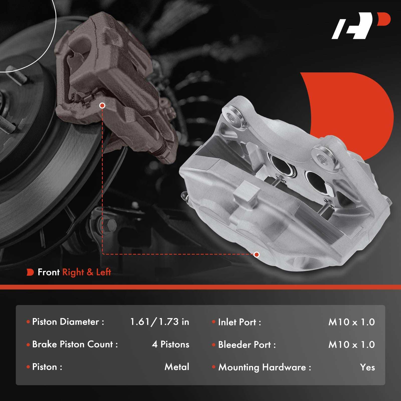 APBC0916 Front Brake Caliper, 2-Wheel Set - Image 2