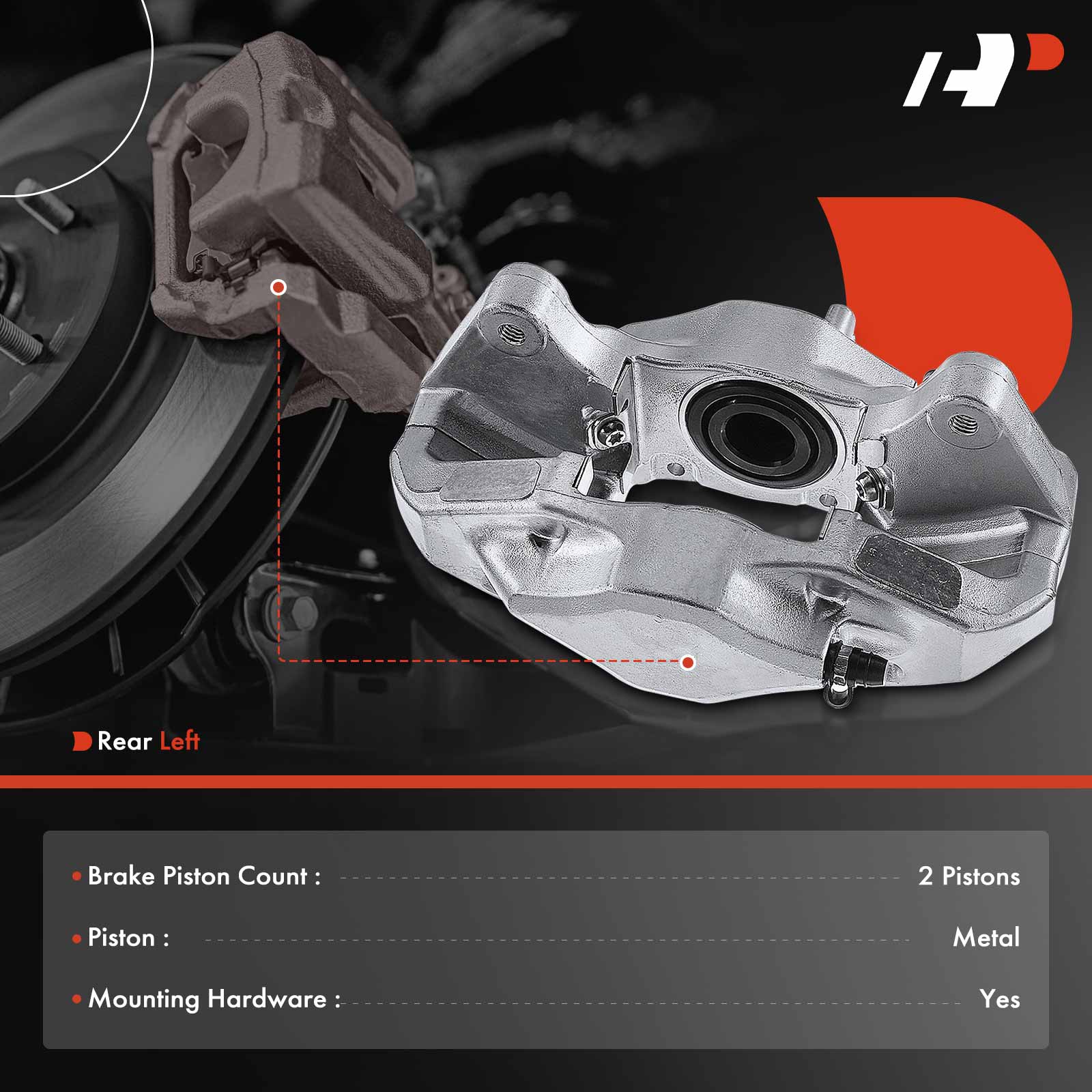 APBC0961 Rear, Driver Side Brake Caliper, Sold Individually - Image 2