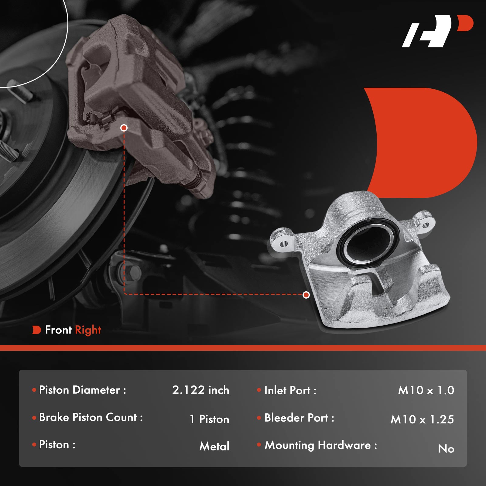 APBC2752 Front, Passenger Side Brake Caliper, Sold Individually - Image 2