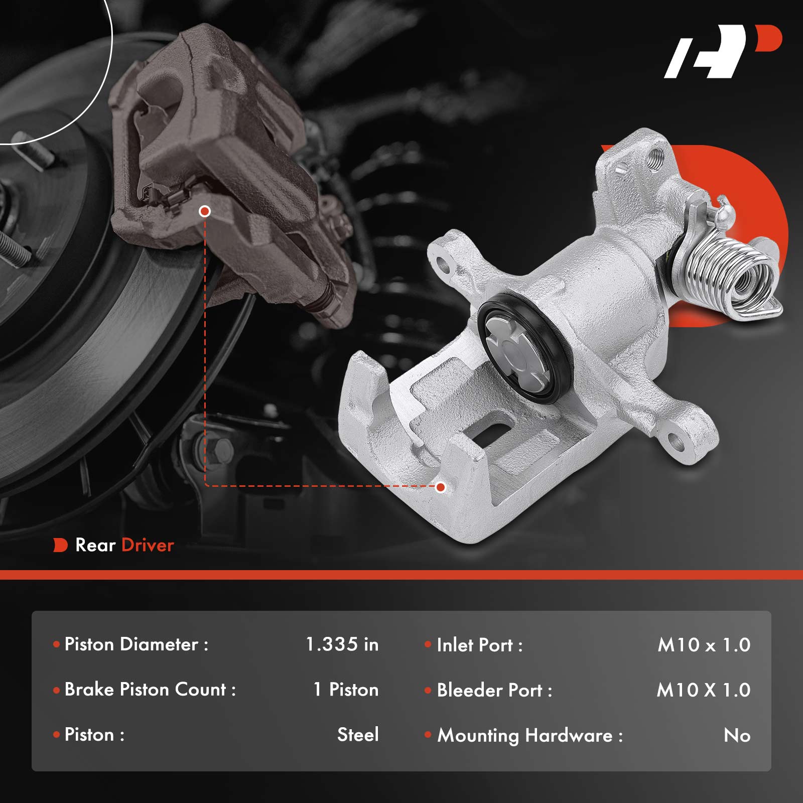 APBC2771 Rear, Driver Side Brake Caliper, Sold Individually - Image 2
