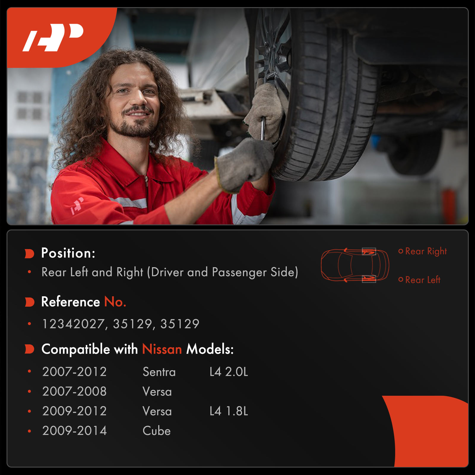 APBDR011 2 Pcs Rear Brake Drum - Image 2