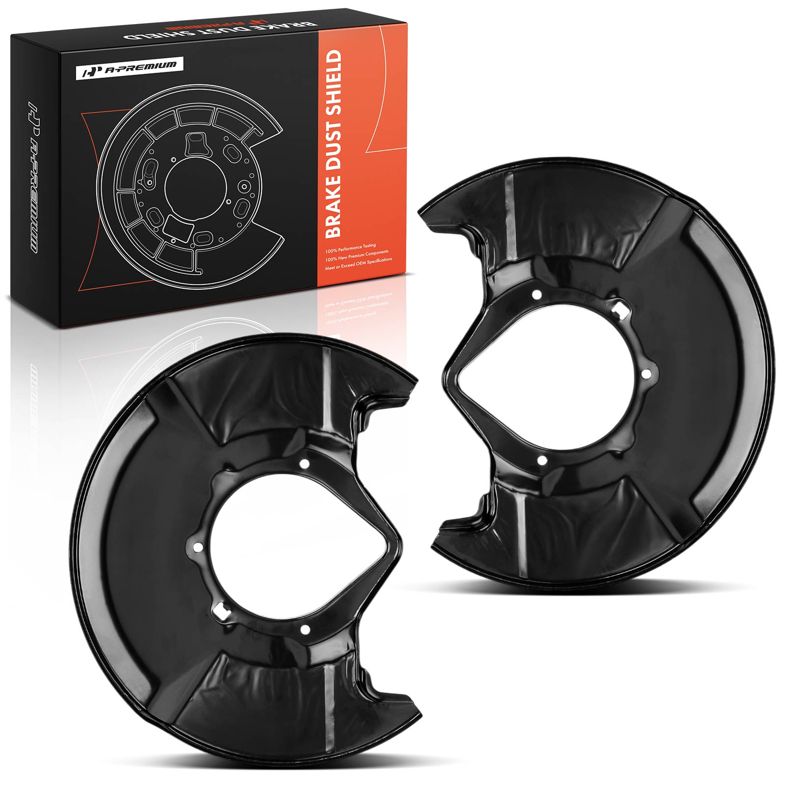 APBDS0289 2 Pcs Black Brake Dust Shield