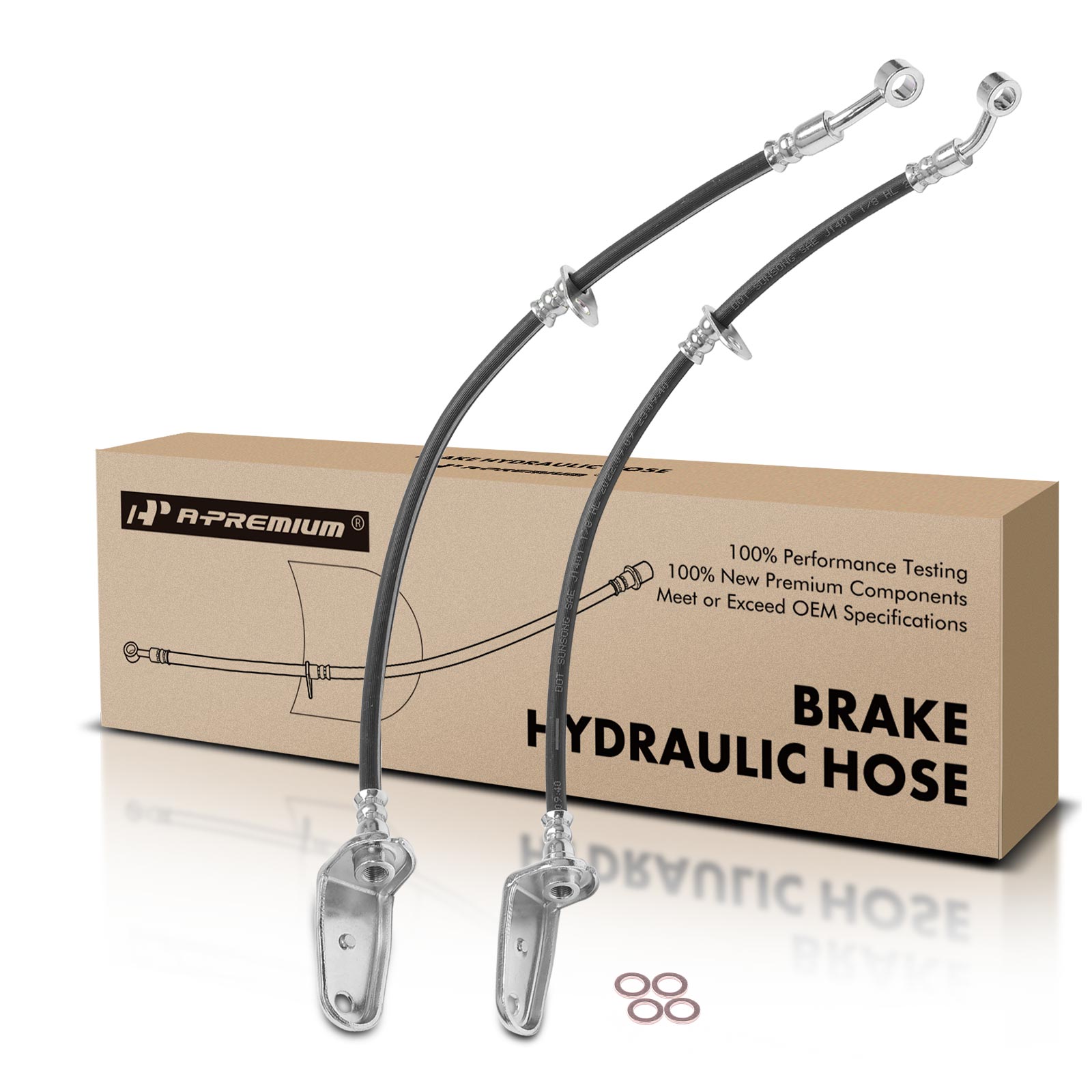 APBHH3392 2 Pcs Rear Brake Hydraulic Hose