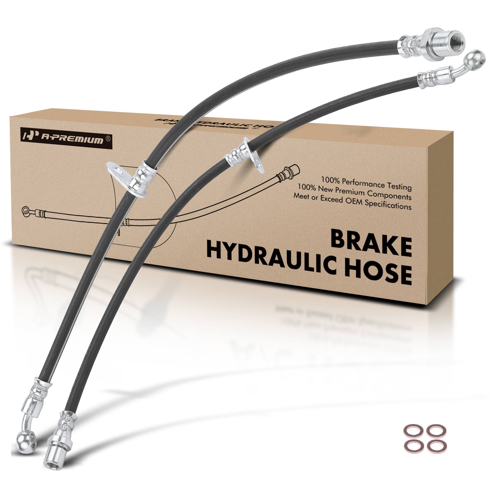 APBHH3509 2 Pcs Front Brake Hydraulic Hose