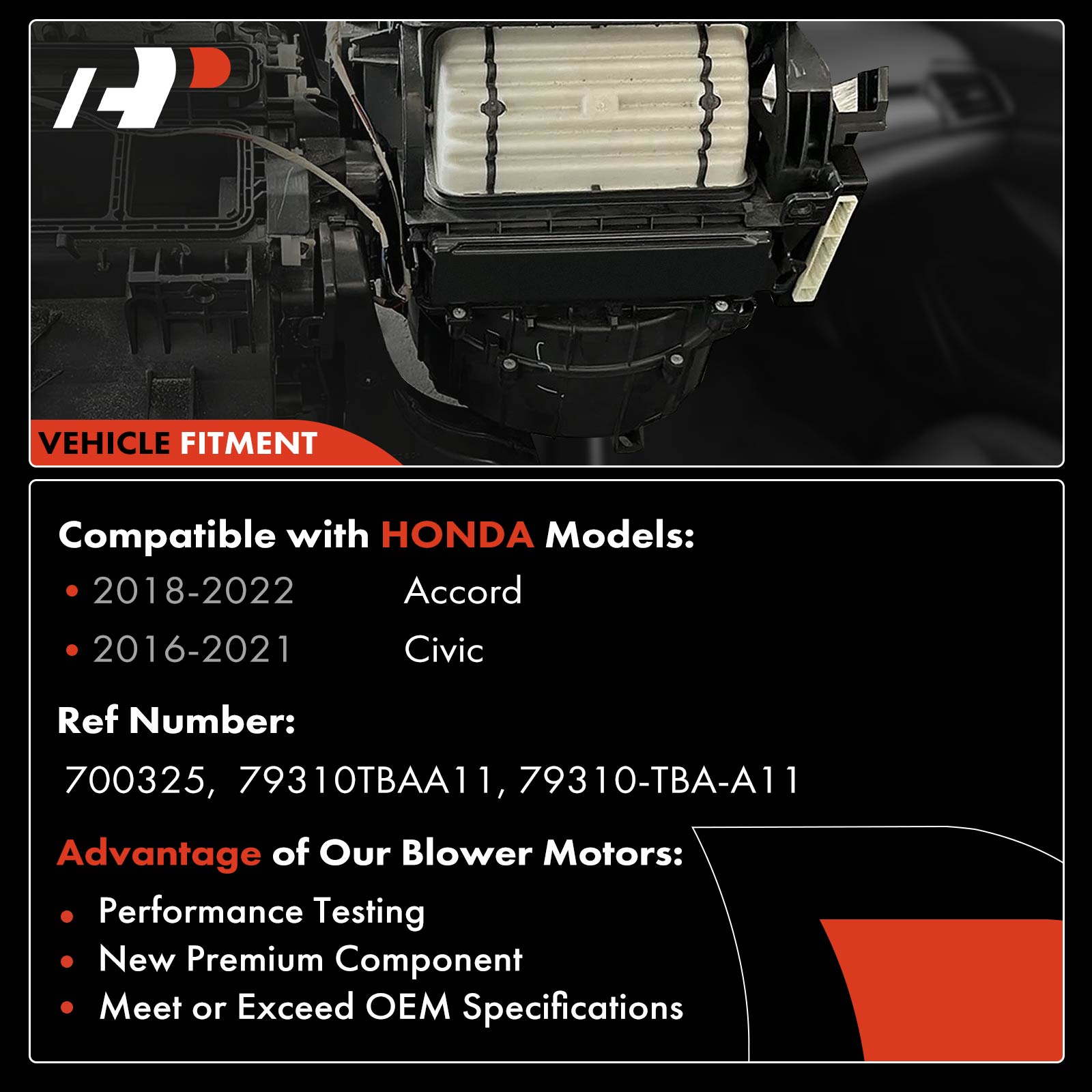 APBM0279 HVAC Heater AC Heater Blower Motor with Fan Cage - Image 3