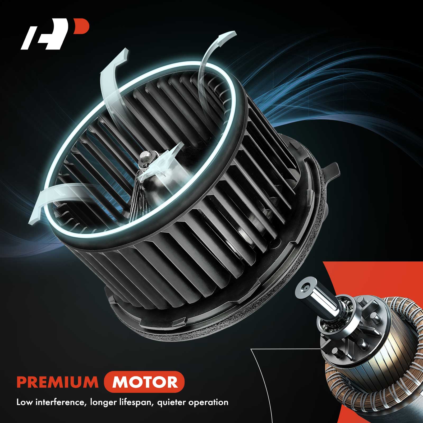 APBM0279 HVAC Heater AC Heater Blower Motor with Fan Cage - Image 5