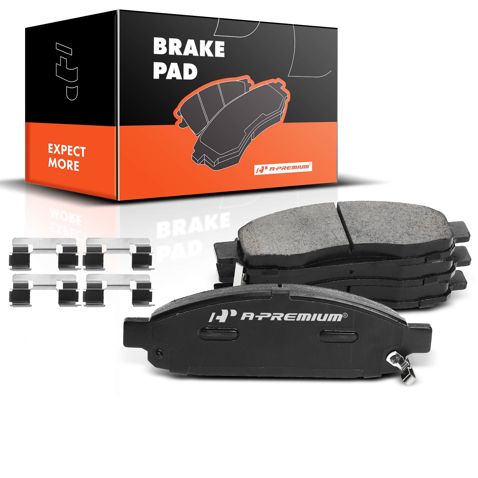 APBPD002 4pcs Front Driver & Passenger Ceramic Brake Pads - Image 2