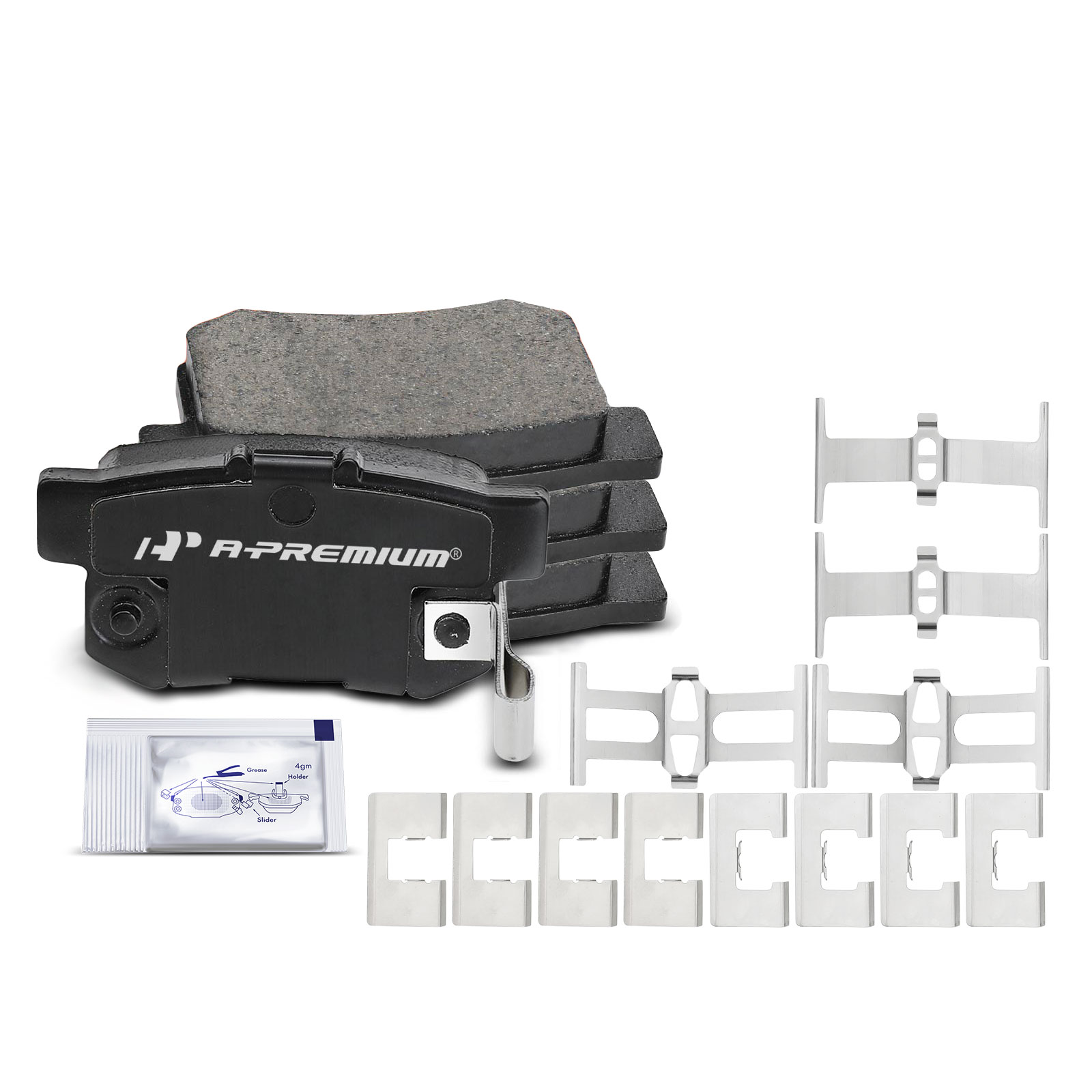 APBPD080 4pcs Rear Driver & Passenger Ceramic Brake Pads with Sensor - Image 2