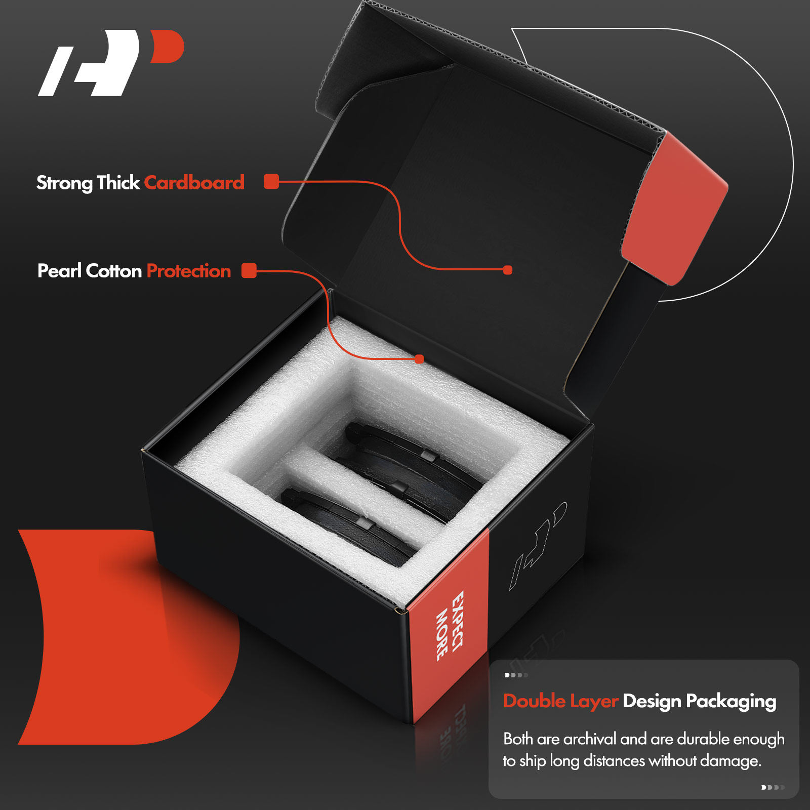 APBPD867 4 Pcs Ceramic Brake Pads with Hardware - Image 4