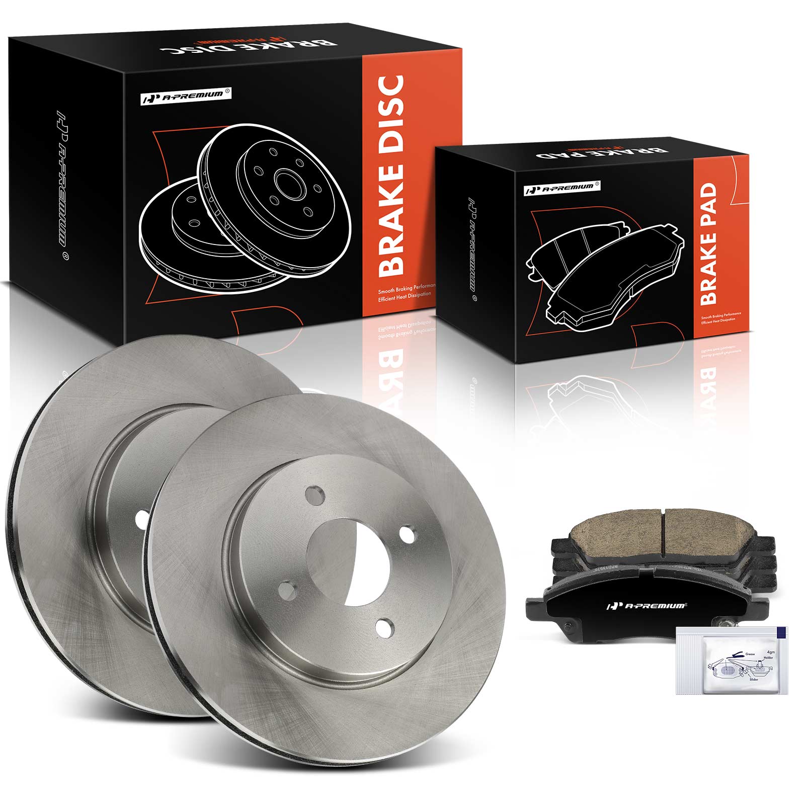 APBRPR1561 6 Pcs Front Disc Brake Rotors & Ceramic Brake Pads - Image 2