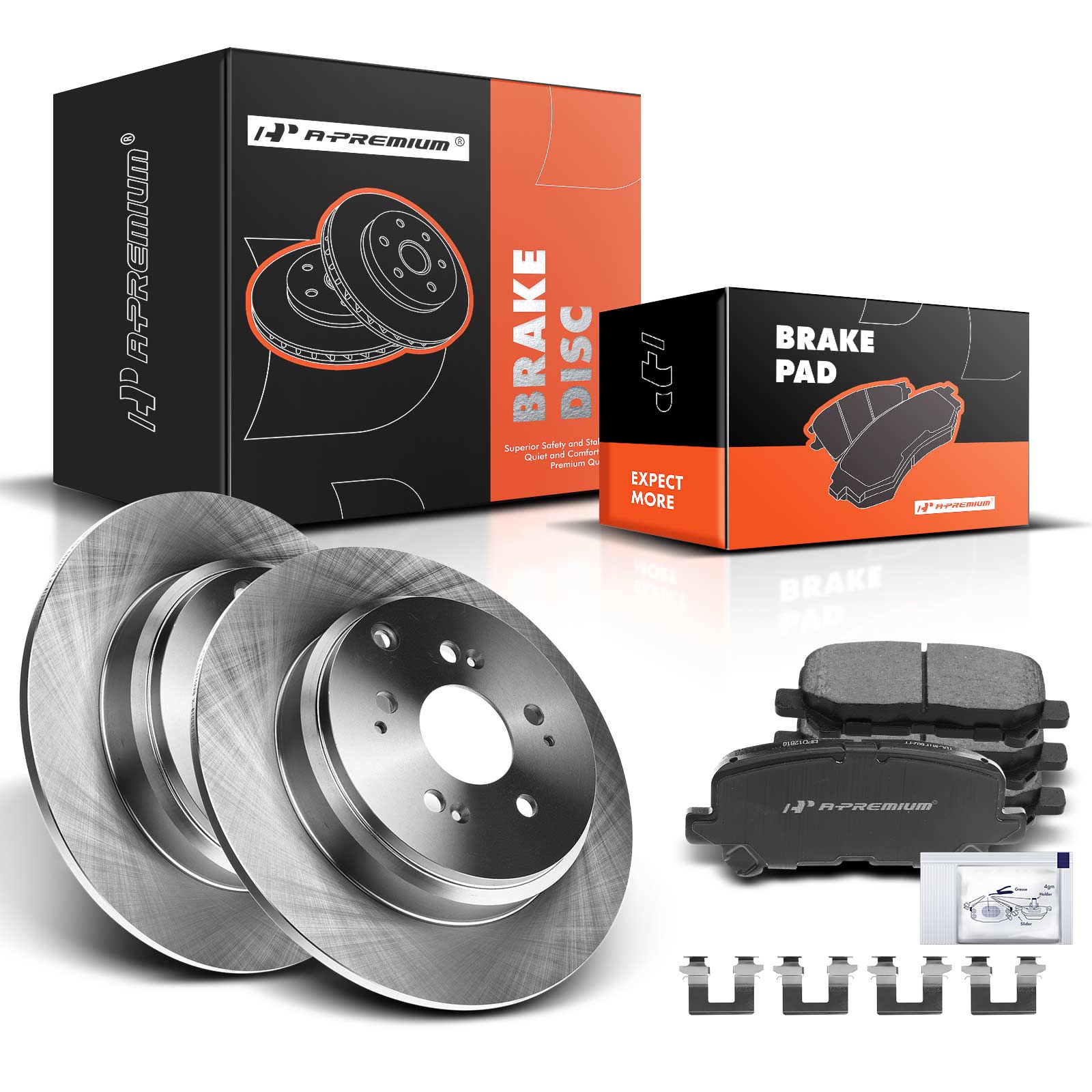 APBRPR251 Rear Disc Brake Rotors & Ceramic Brake Pads