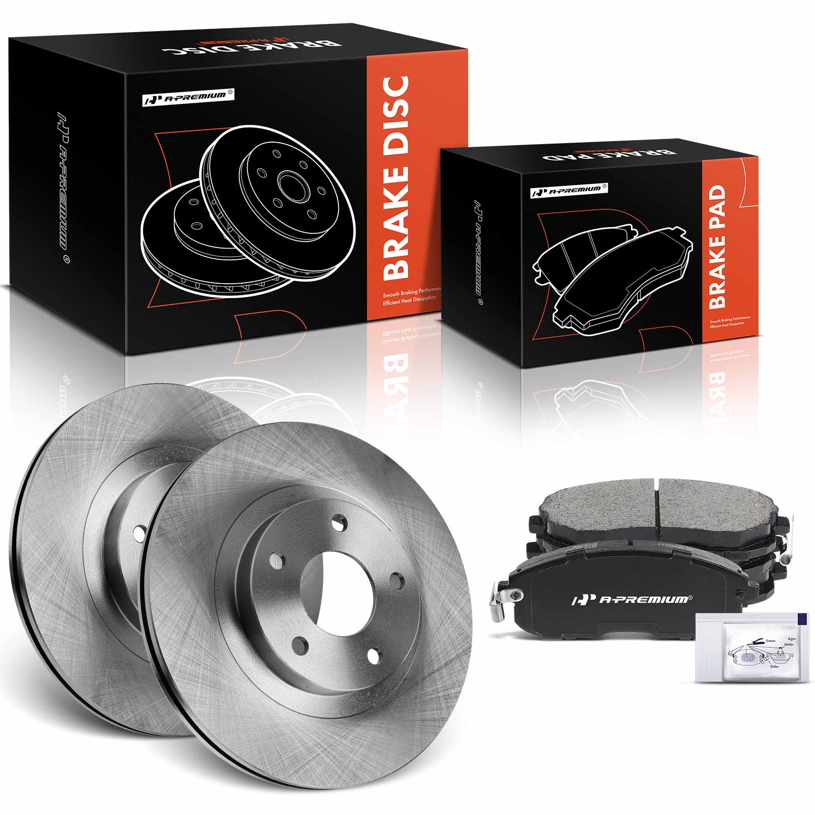 APBRPR869 6 Pcs Front Disc Brake Rotors & Ceramic Brake Pads