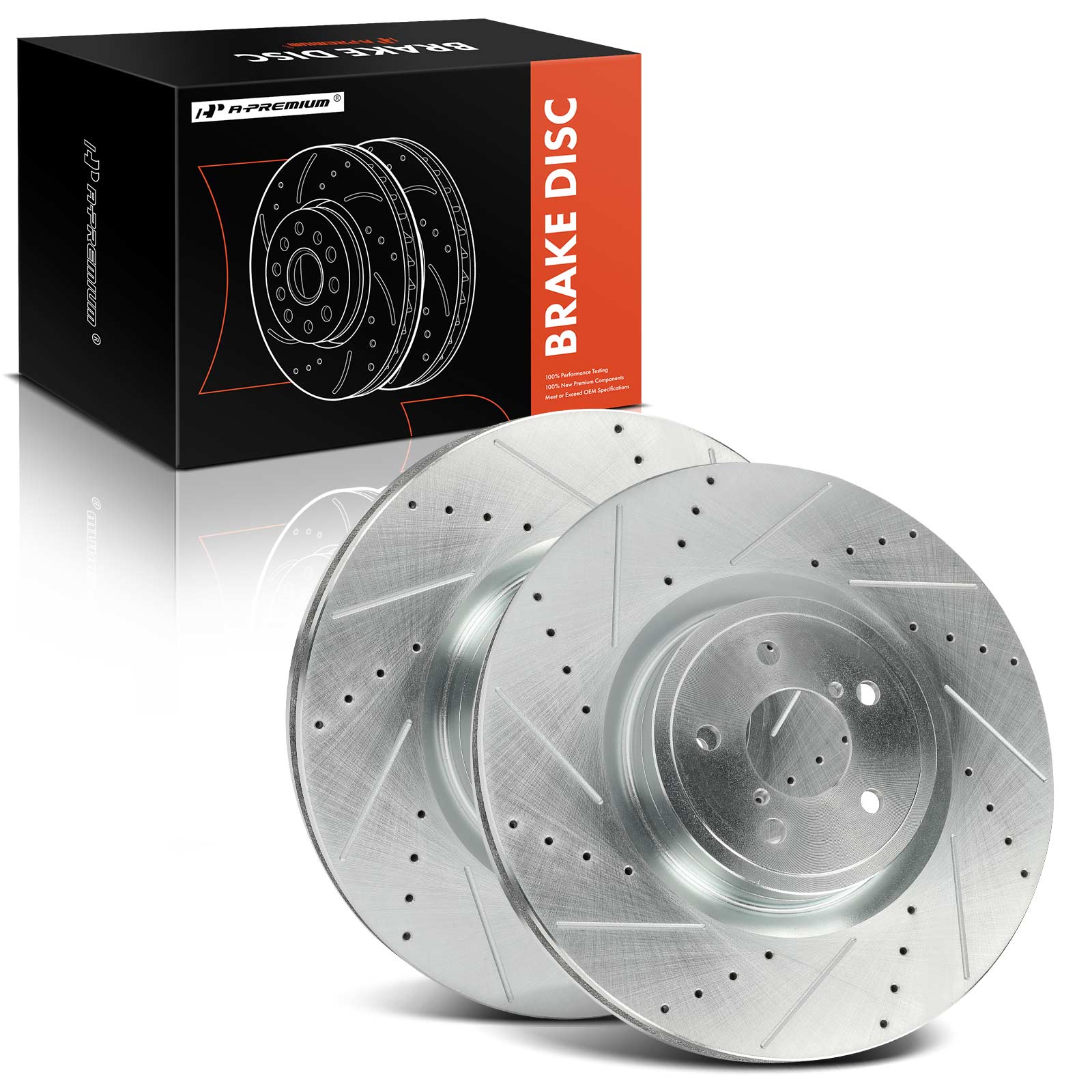APBRPS1145 2 Pcs Front Drilled Brake Rotors