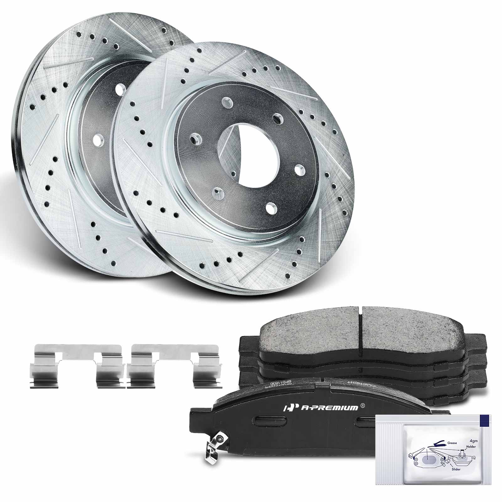 APBRPS665 Front Drilled Rotors & Ceramic Brake Pads