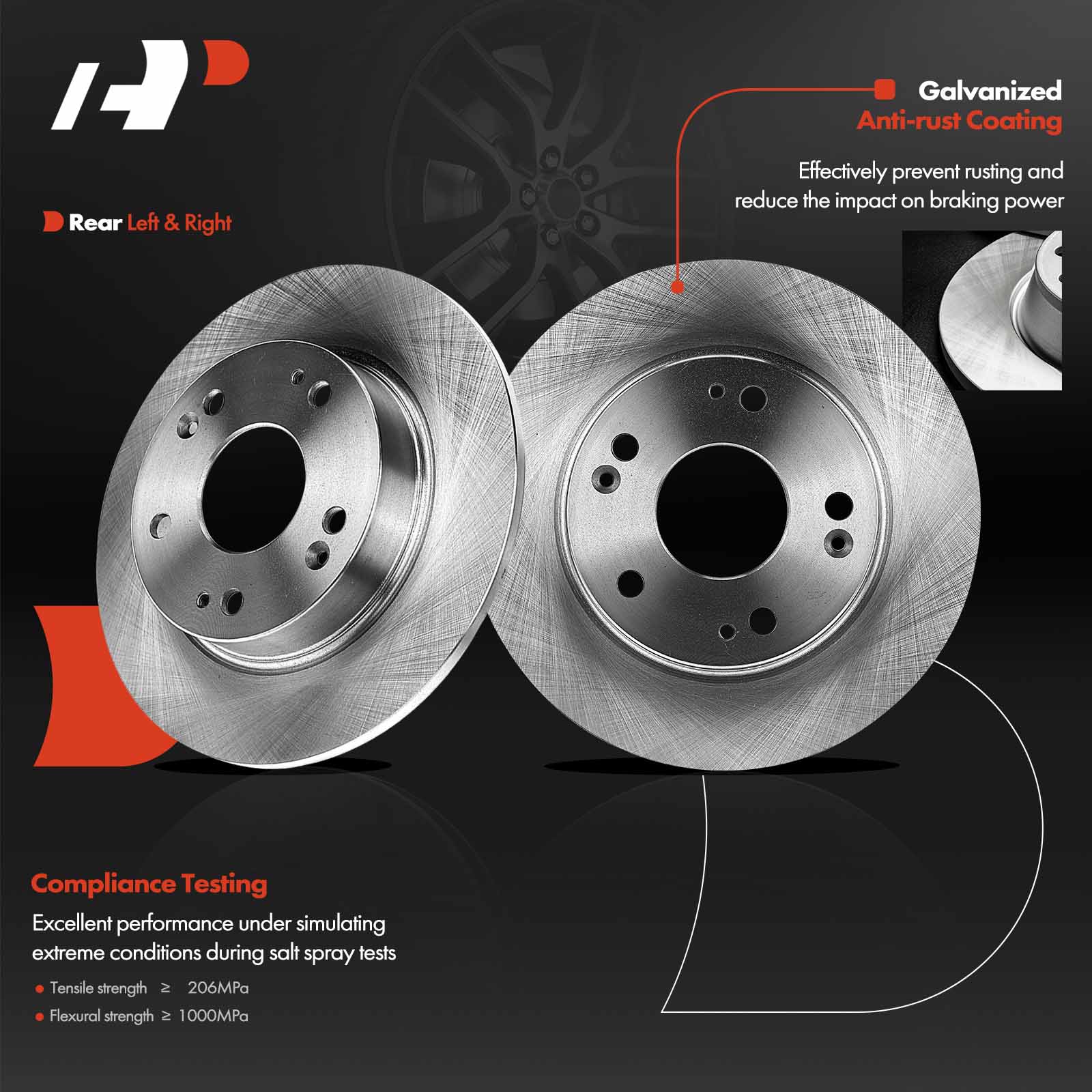 APBRR041 Rear Disc Brake Rotors - Image 2