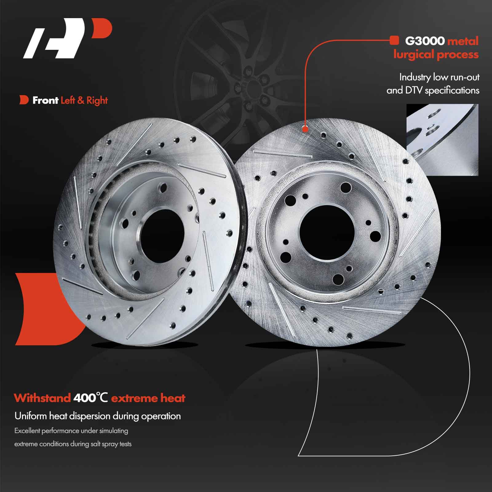 APBRS107 Front Drilled Brake Rotors - Image 3