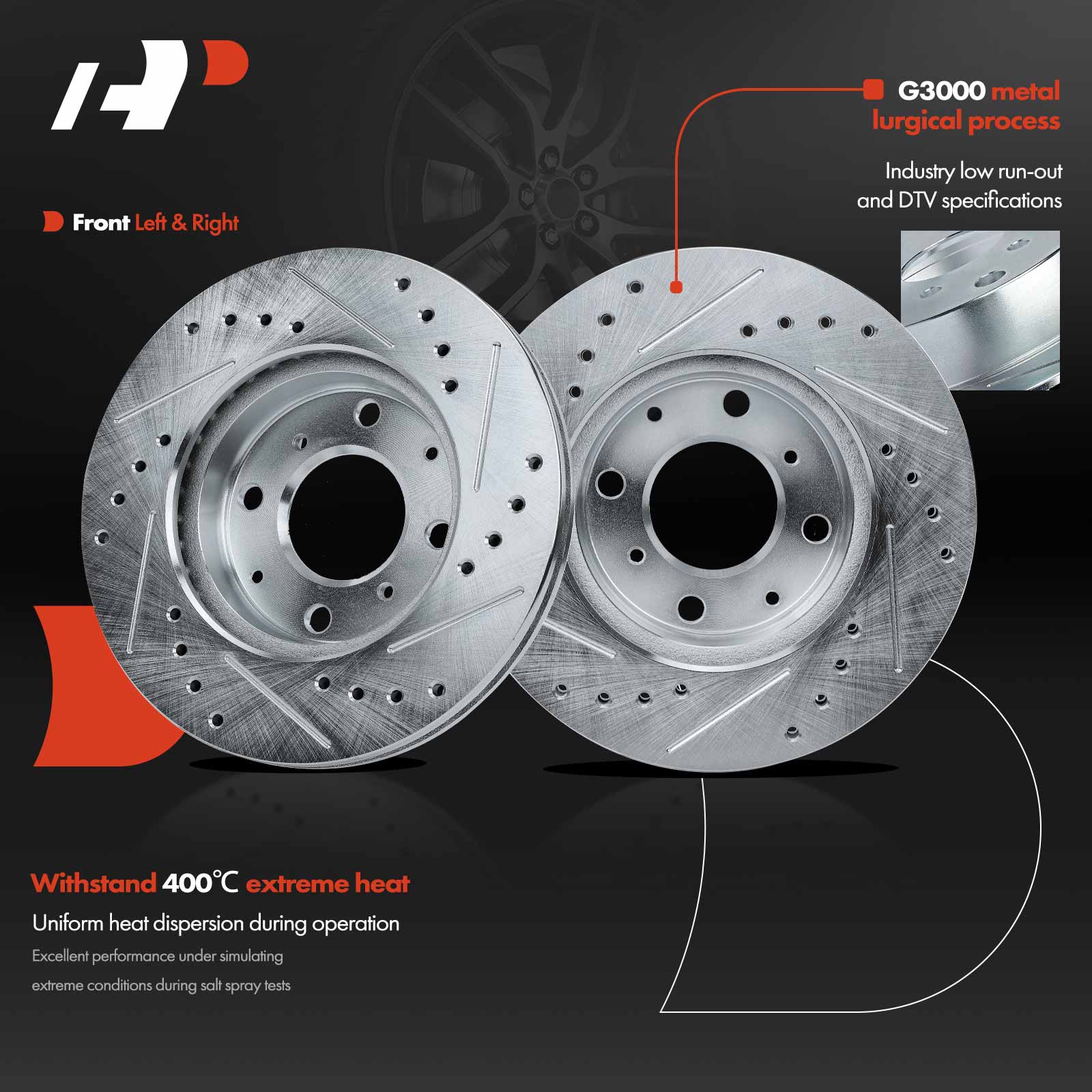 APBRS138 Front Drilled Brake Rotors - Image 4