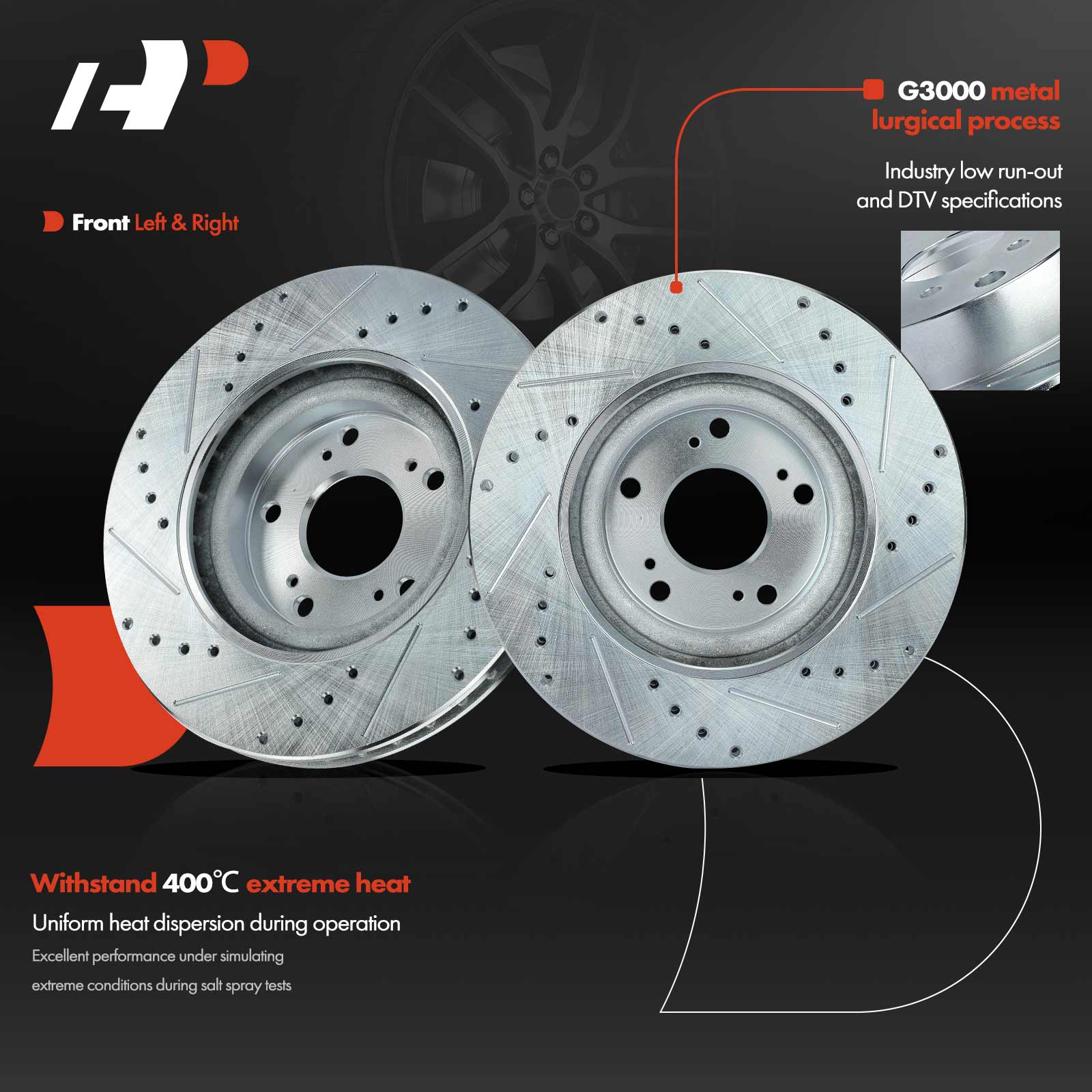 APBRS159 Front Drilled Brake Rotors - Image 4