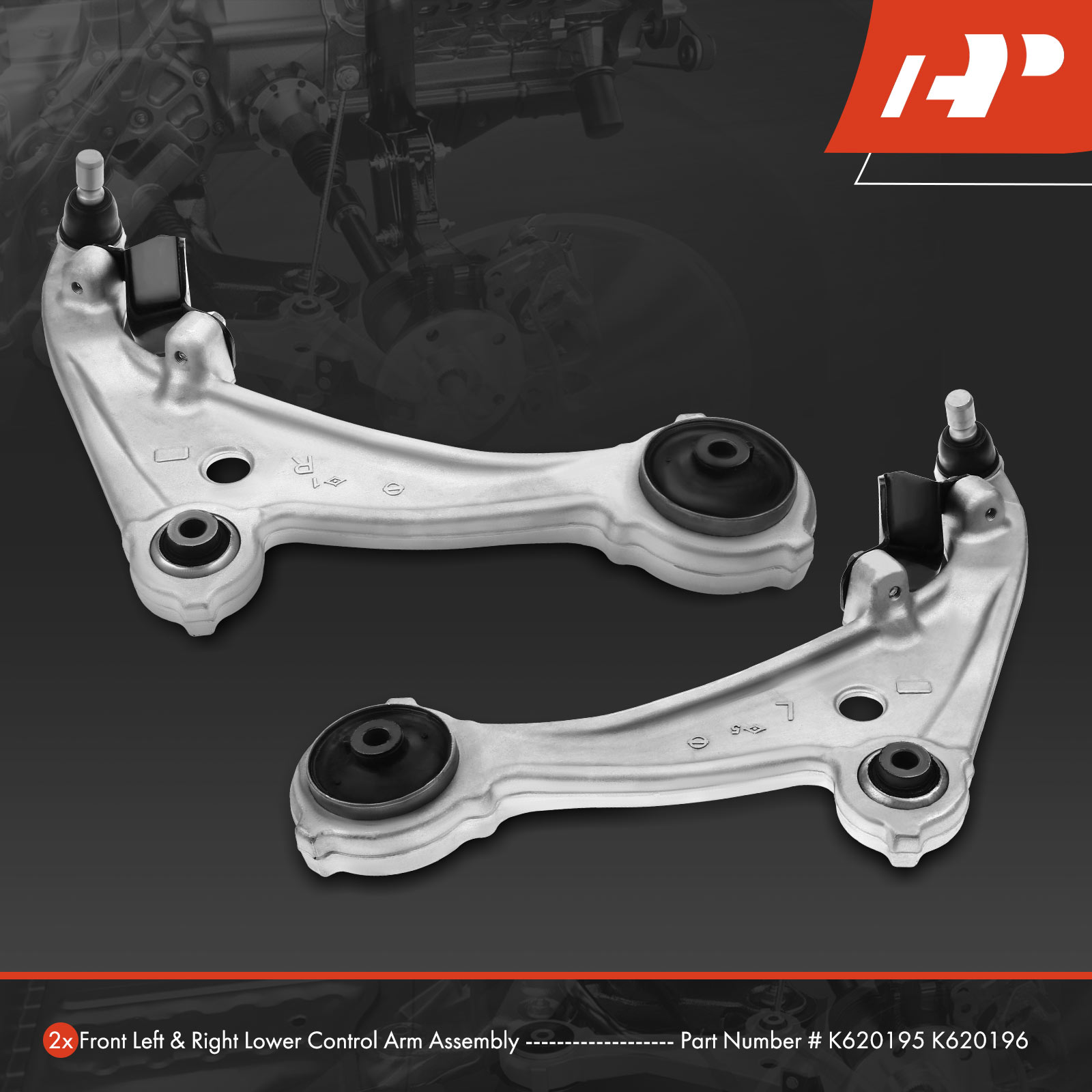 APCA0219C 2x Front Lower Control Arm with Ball Joint - Image 2