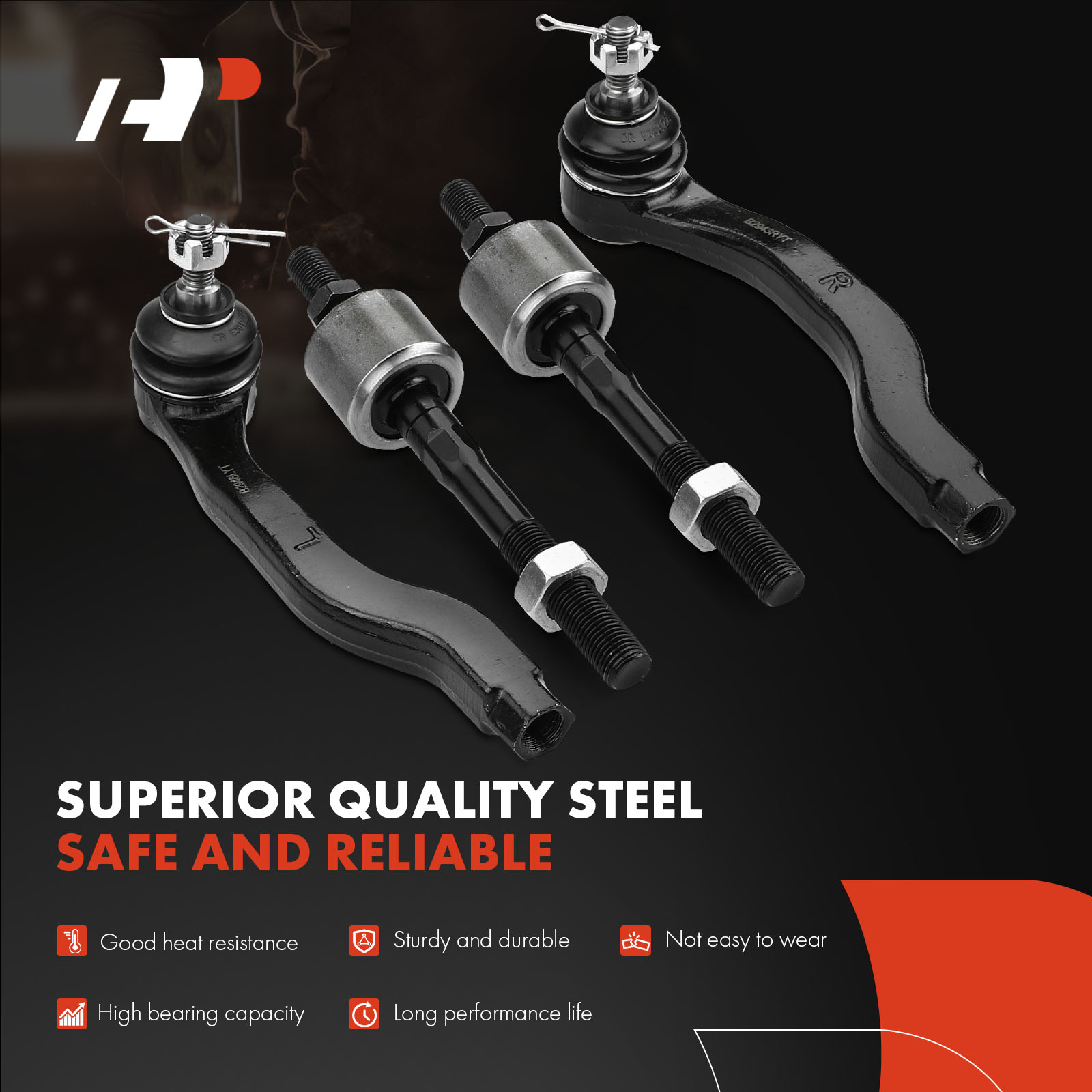 APCA1306 6x Inner & Outer Tie Rod Ends Kit with Ball Joints - Image 3