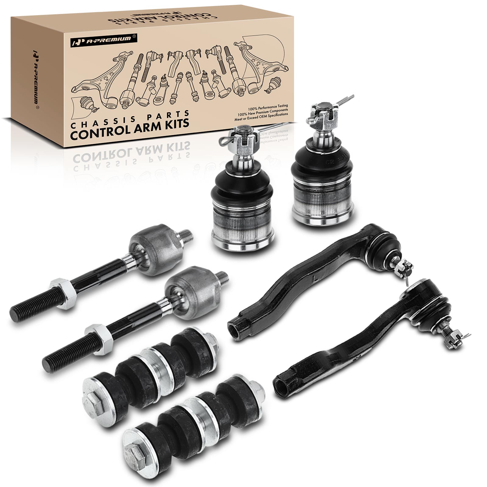 APCA1510 8x Front To End Stabilizer Bar Link Kit with Ball Joint - Image 2
