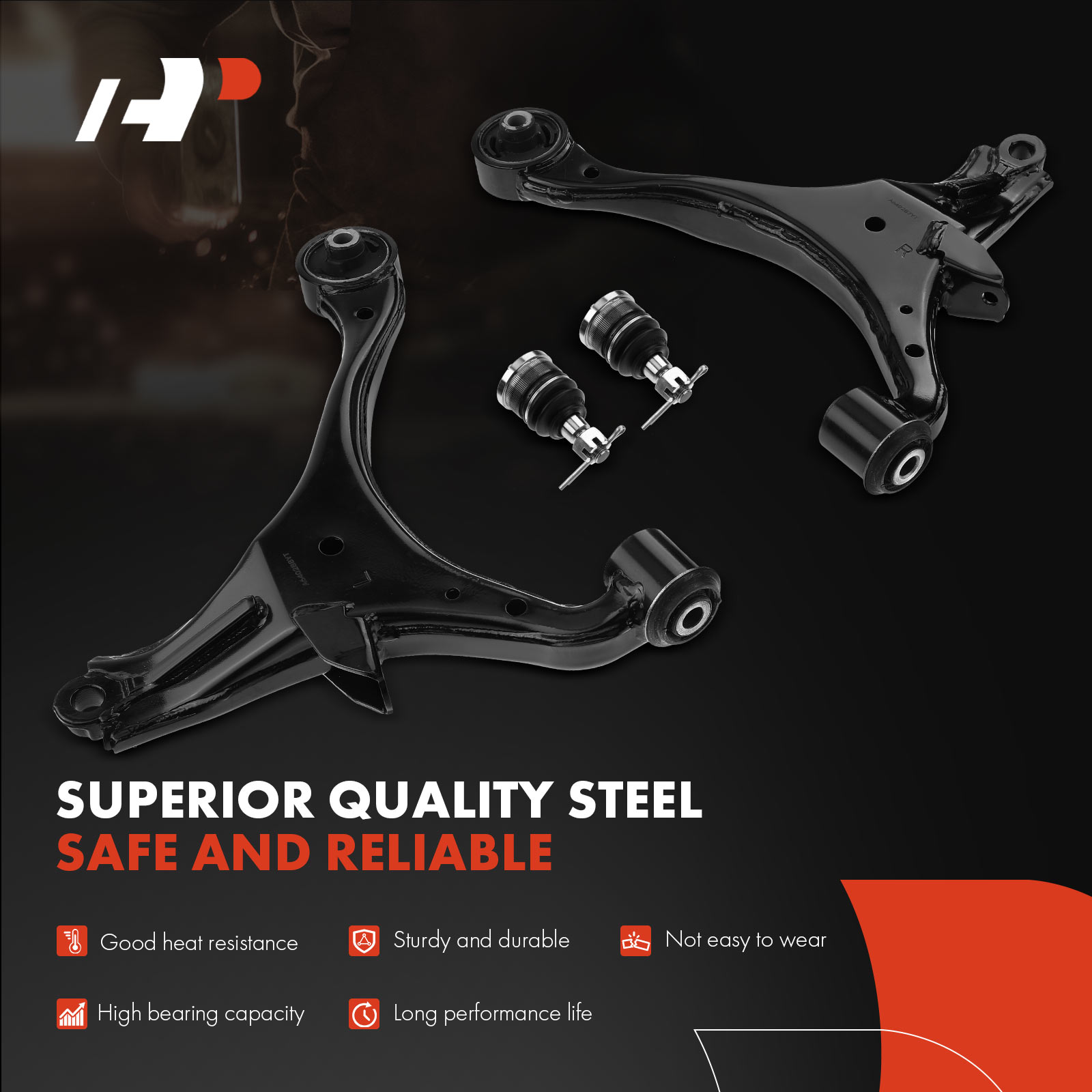 APCA1699 6x Front Control Arm with Ball Joint Sway Bar Link - Image 3