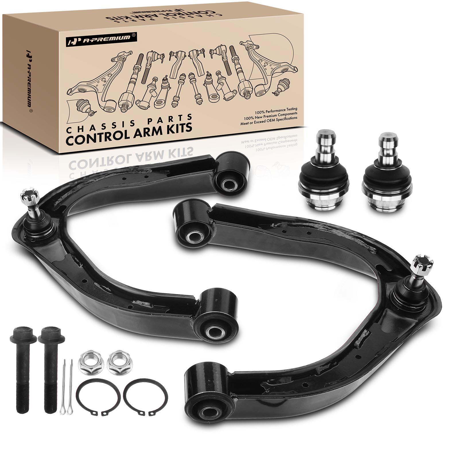 APCA1737 4x Front Upper Control Arms & Ball Joints