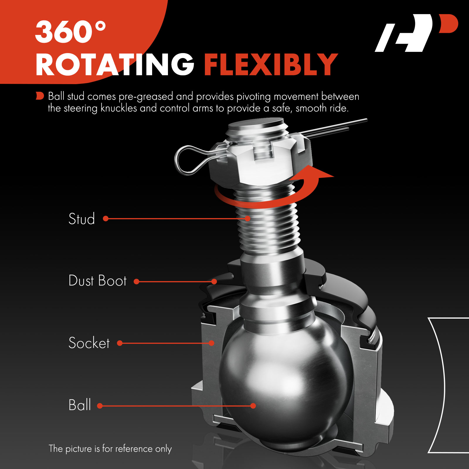 APCA1759 2x Front Lower Ball Joint - Image 3