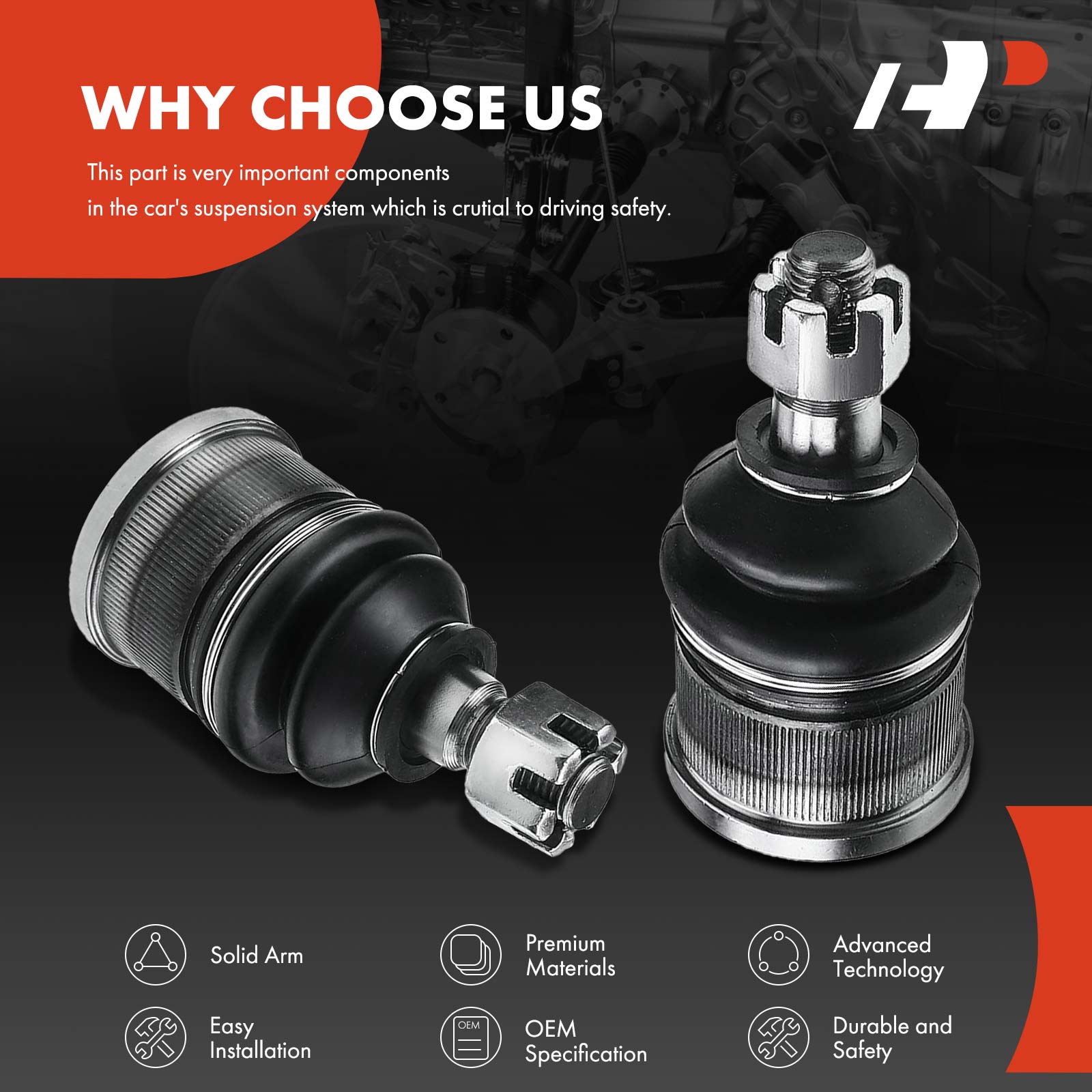 APCA1759 2x Front Lower Ball Joint - Image 5