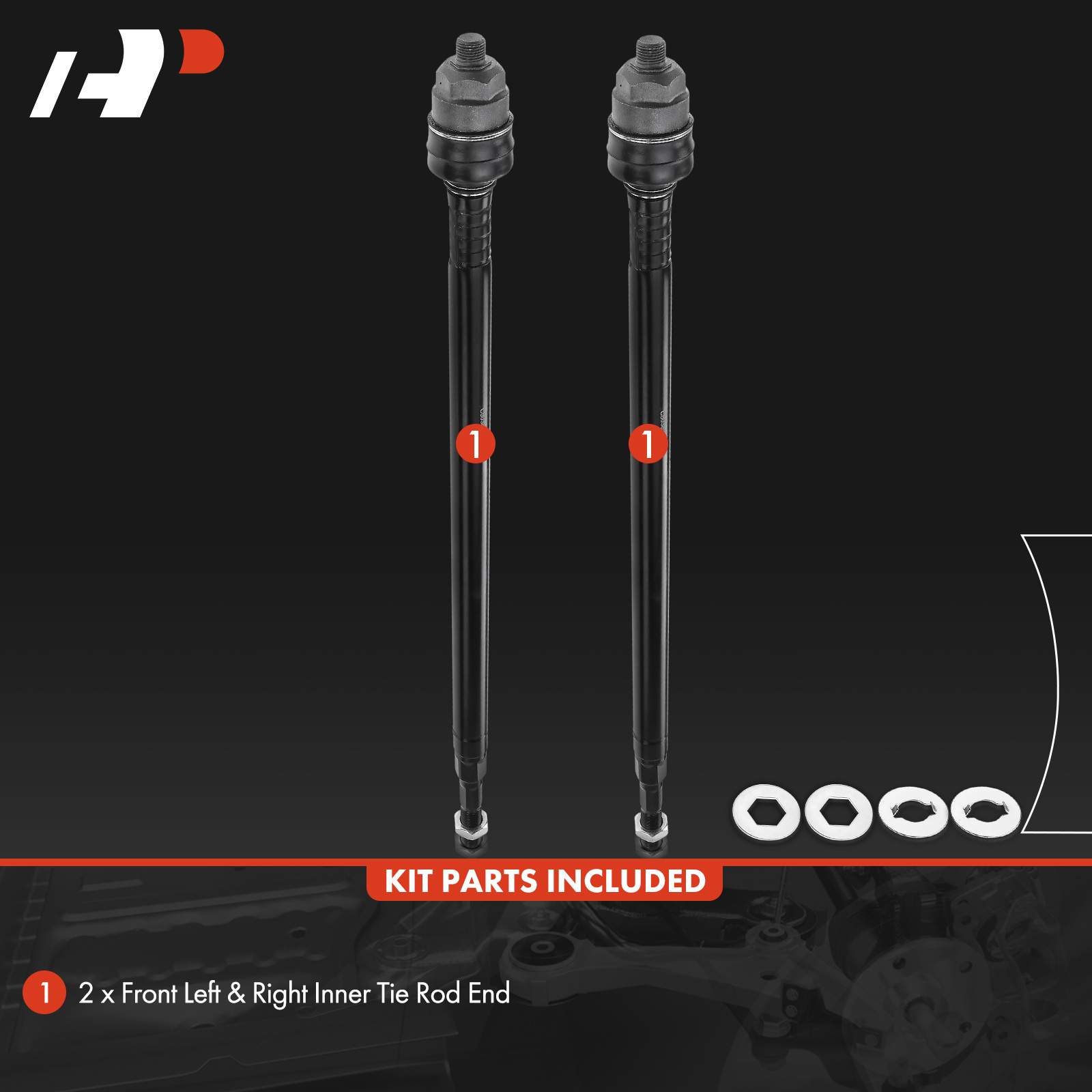 APCA2773 2x Inner Tie Rod Ends - Image 2