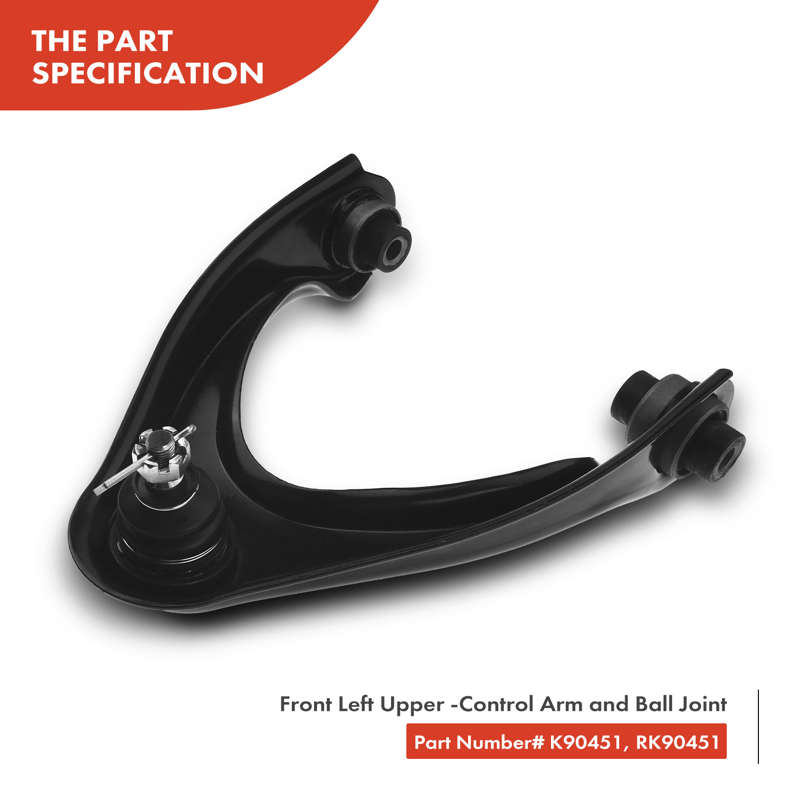 APCA3074 2x Front Left Upper Control Arm & Ball Joint - Image 3