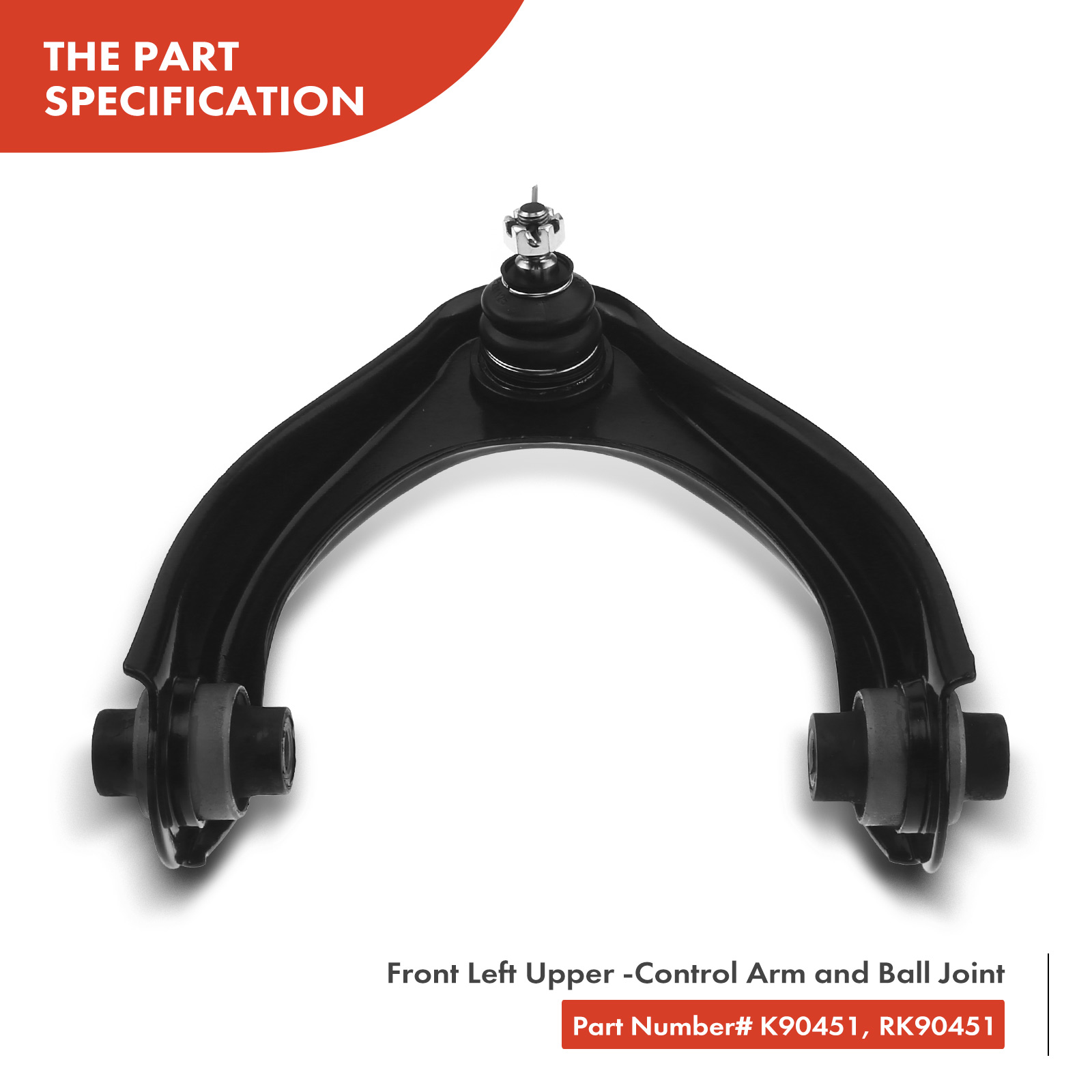APCA3074 2x Front Left Upper Control Arm & Ball Joint - Image 5