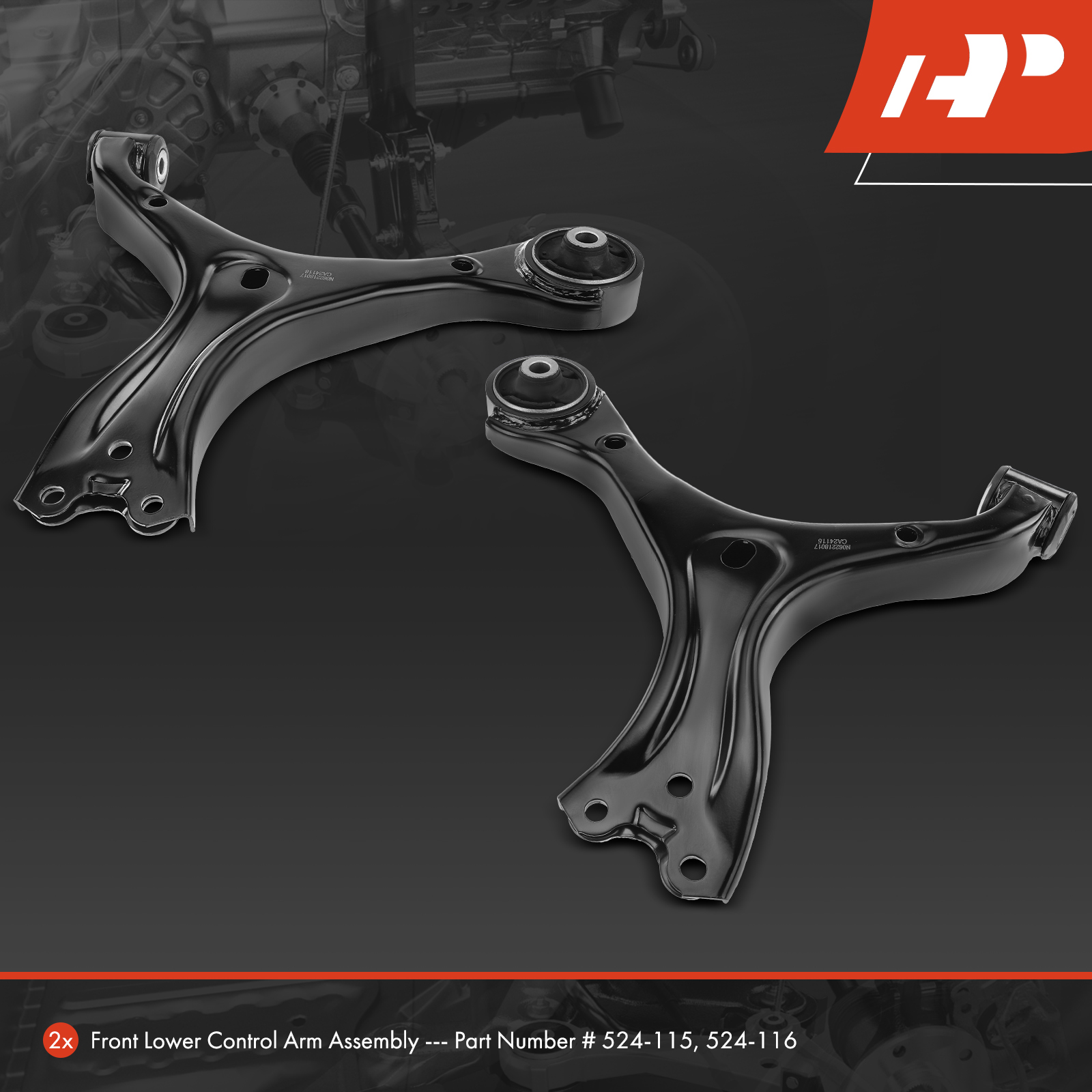 APCA3735 2x Front Lower Control Arm with Ball Joint - Image 2