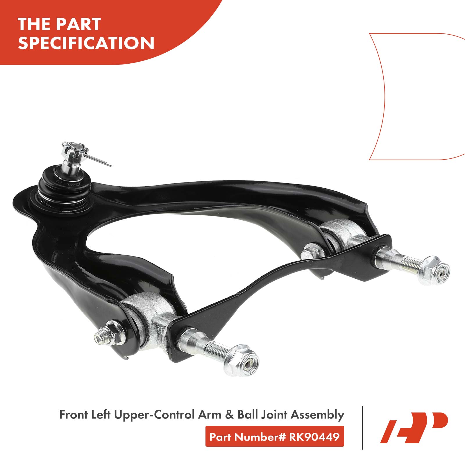 APCA3808 Front Left Upper Control Arm with Ball Joint - Image 4