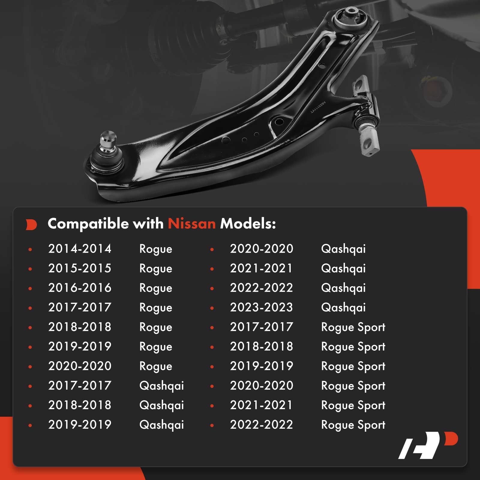 APCA4174 Front Right Lower Control Arm & Ball Joint Assembly - Image 2