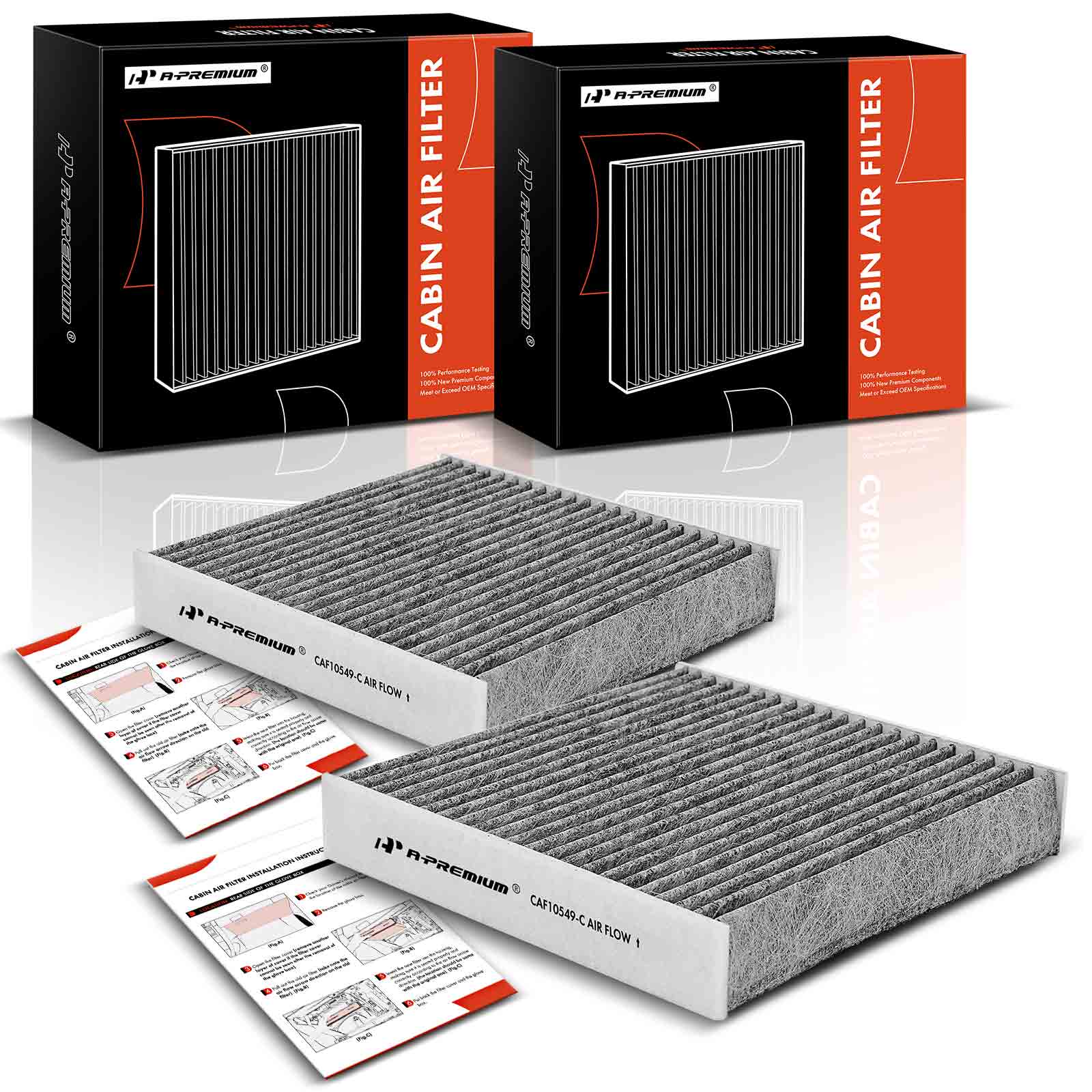 APCA4497 2x Activated Carbon Cabin Air Filters