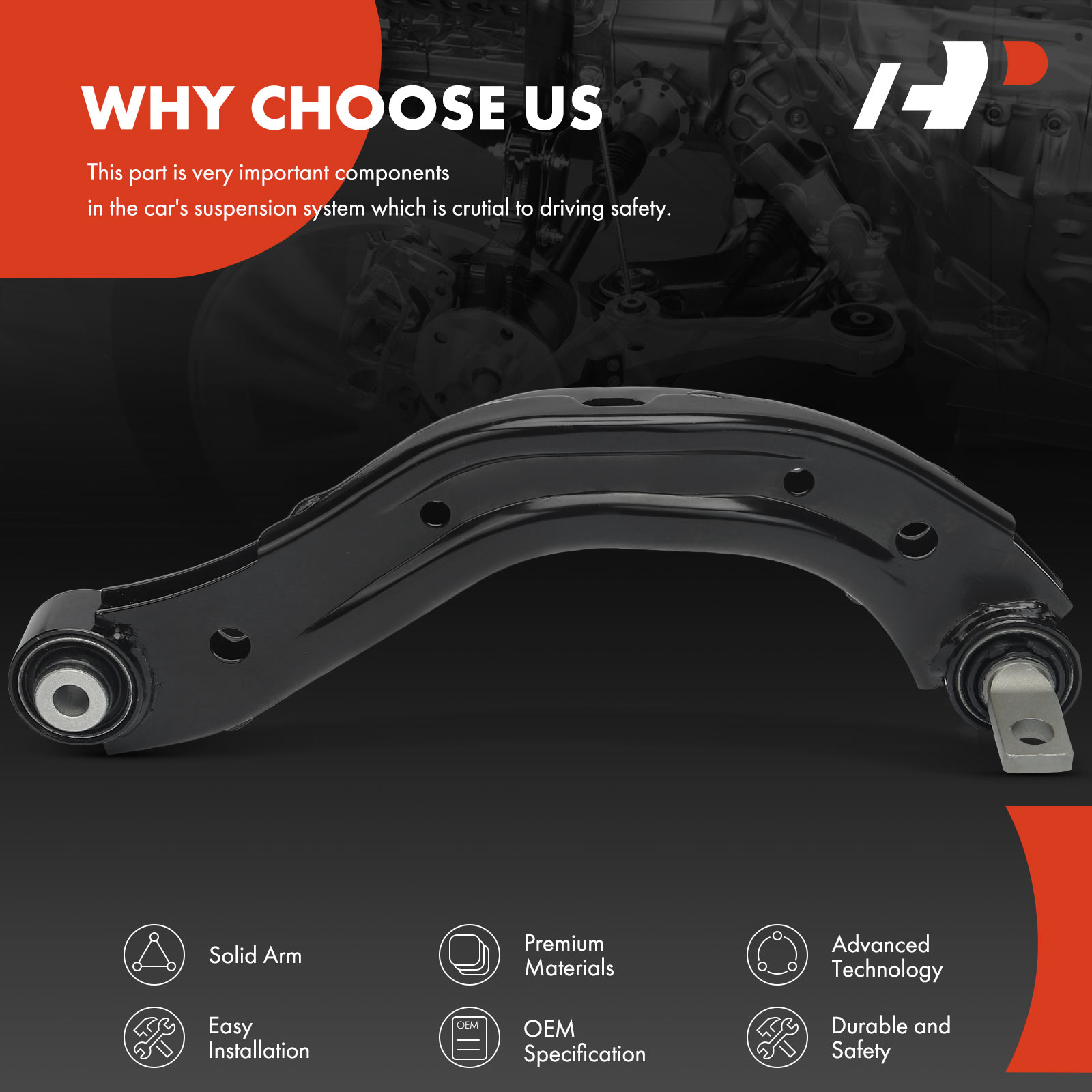 1-Pc Control Arm, Rear Driver or Passenger Upper A-Premium APCA5726 - Image 4