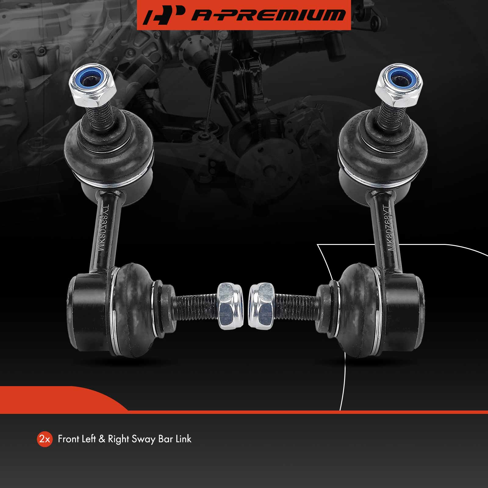 APCA6590 2 Pcs Front Sway Bar Link - Image 2